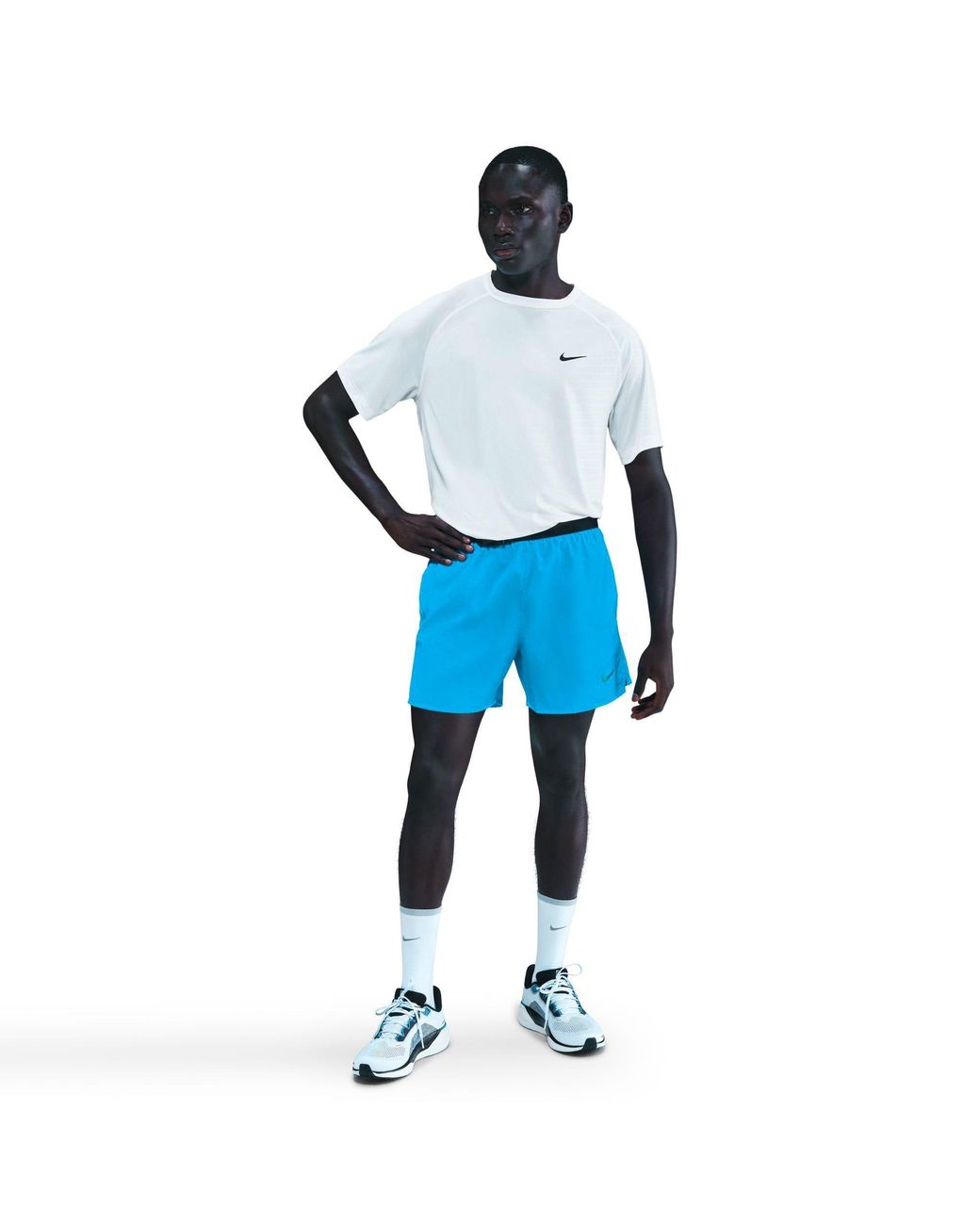 Nike Blue Dri-Fit Challenger 5 Brief-Lined Versatile Shorts for men