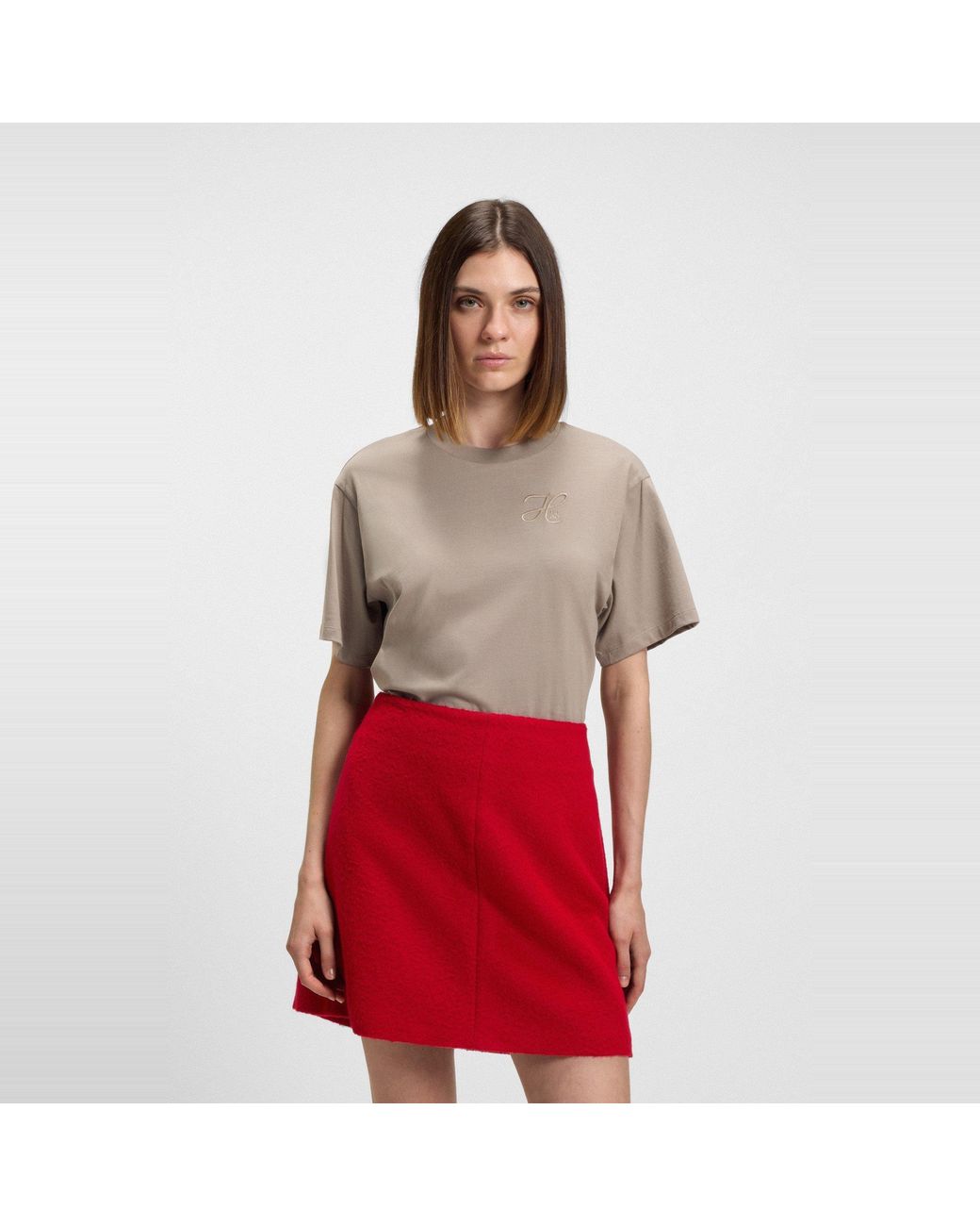 HUGO Brown Vintage Oversized T-Shirt