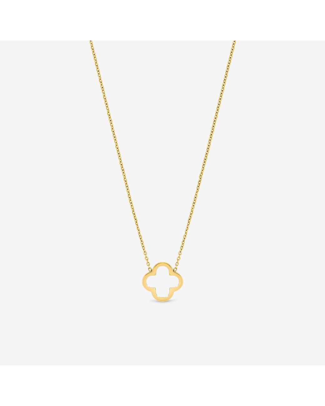 Jon Richard Metallic Waterproof Plated Clover Pendant