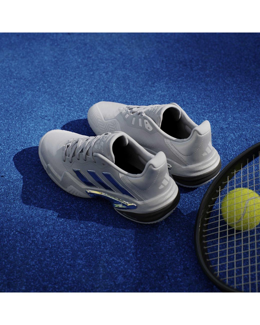 Adidas Gray Barricade 13 Edition Tennis Shoes