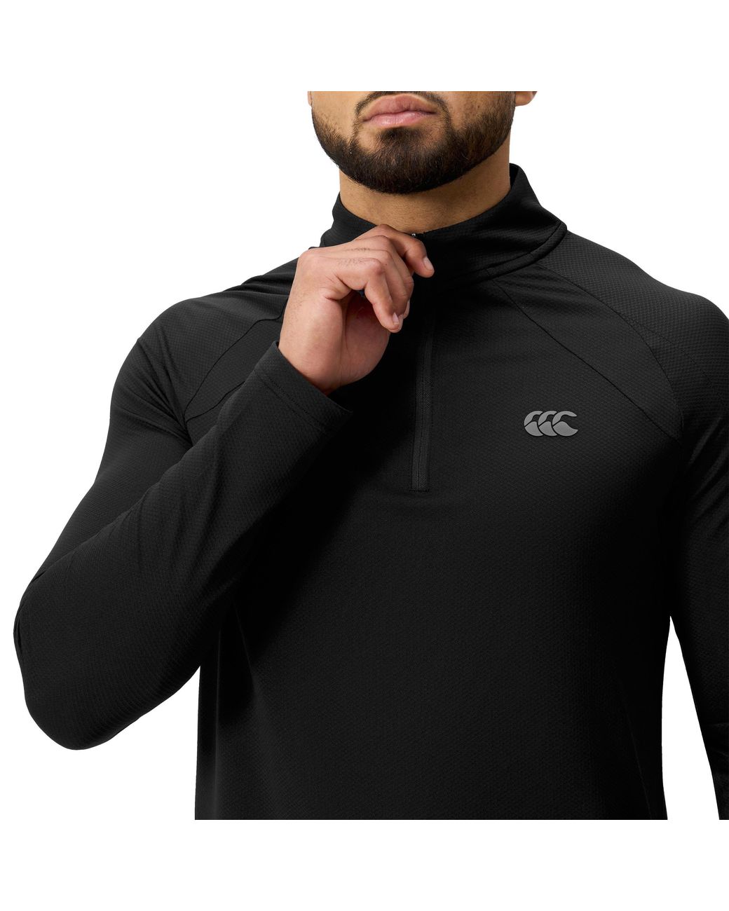 Canterbury Black Tempo Long Sleeve T-Shirt for men