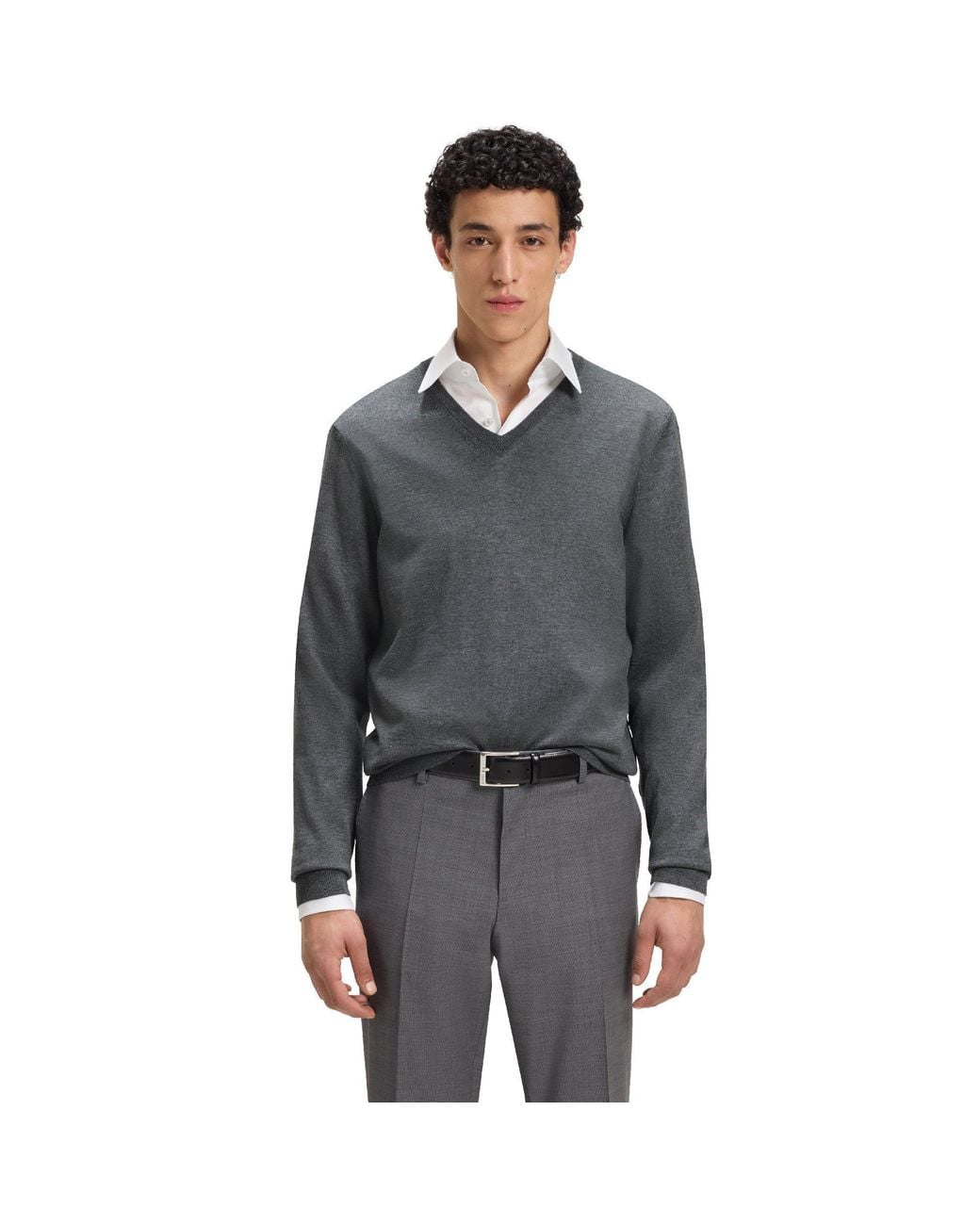 Boss Gray Melba P Knitted Top for men