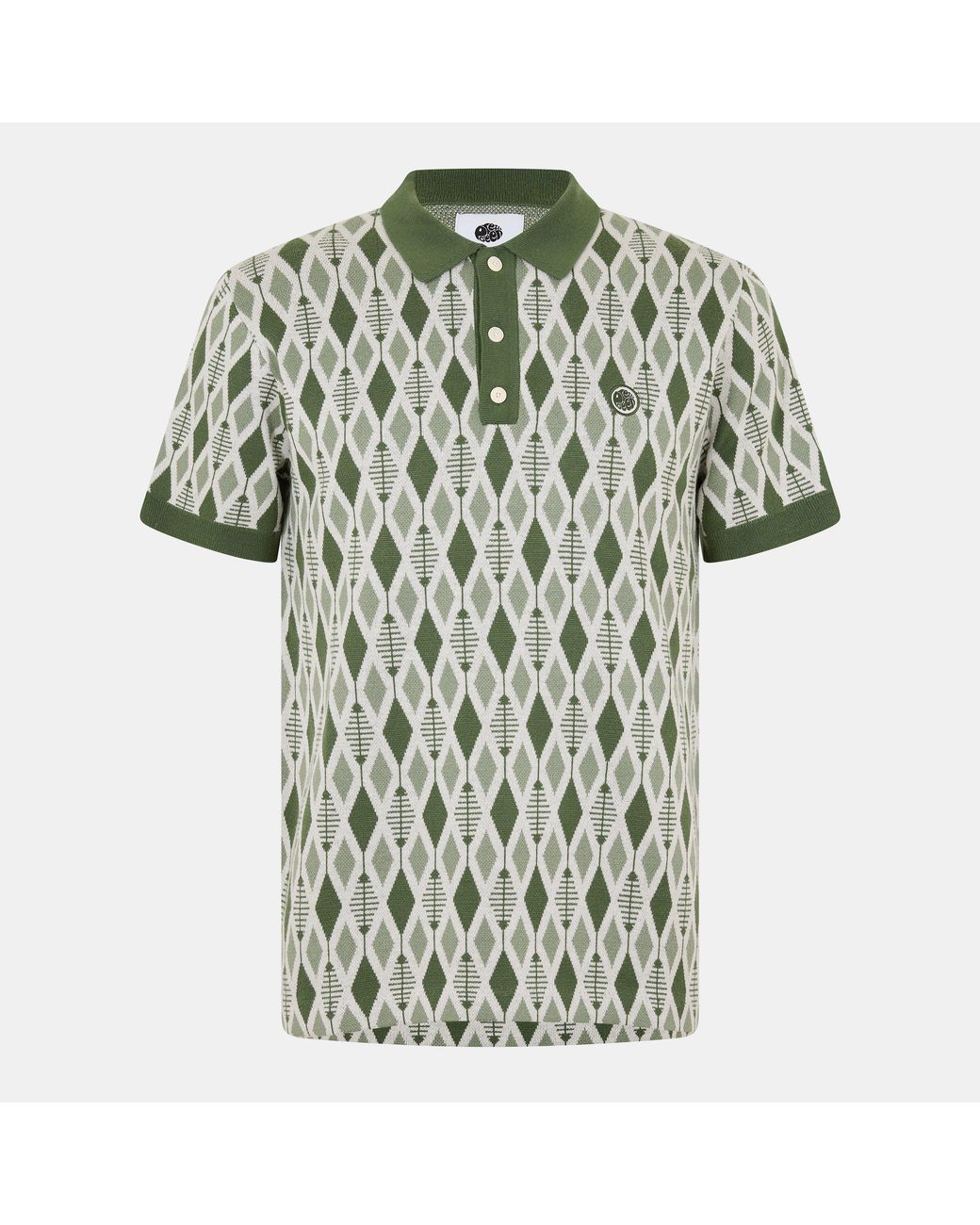 Pretty Green Green Short Sleeve Polo Shirt for men