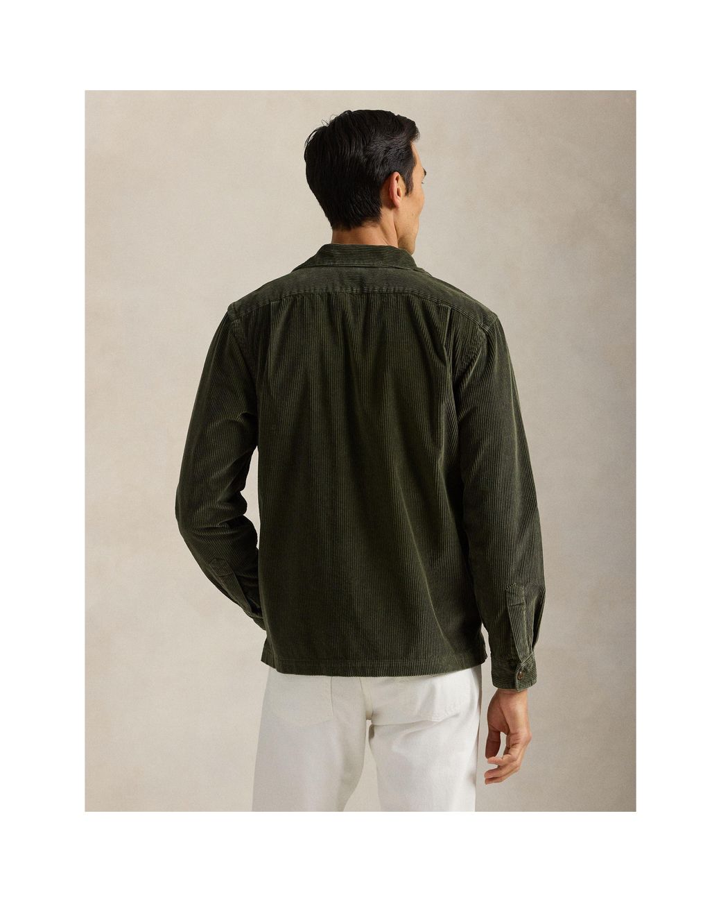 Polo Ralph Lauren Green Wide-Wale Cord Overshirt for men