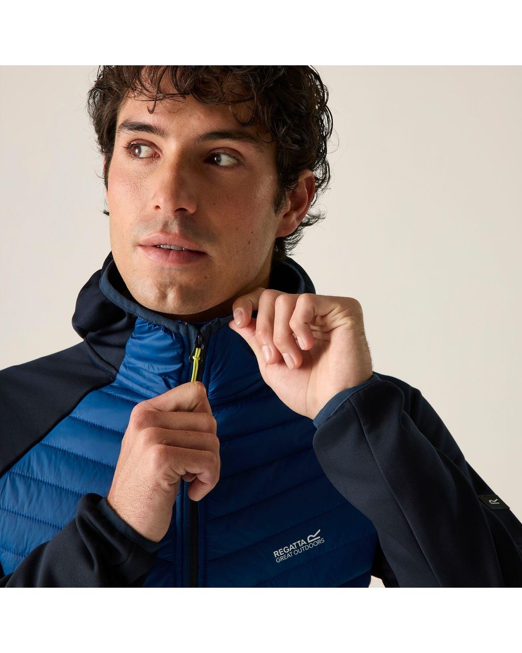 Regatta Blue Andreson Hybrid Water-Repellent Jacket for men
