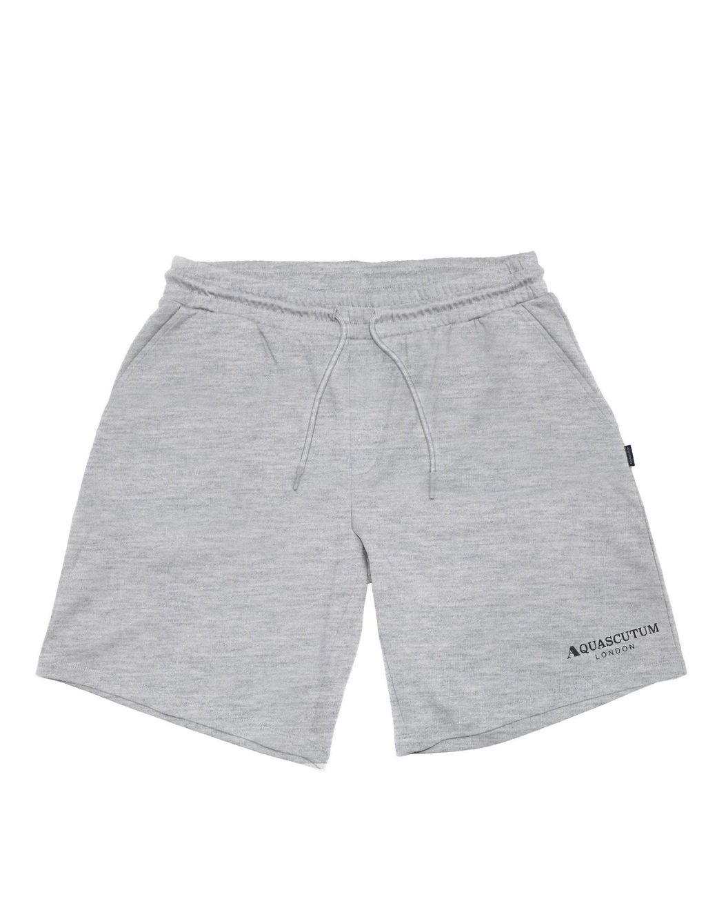 Aquascutum Gray Fleece Jogger Shorts for men
