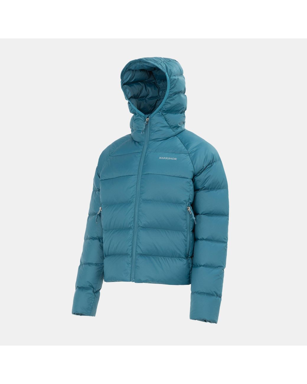 Karrimor Blue Base Camp Wind Resistant Duck Down Dwr Hip Length Down Jacket
