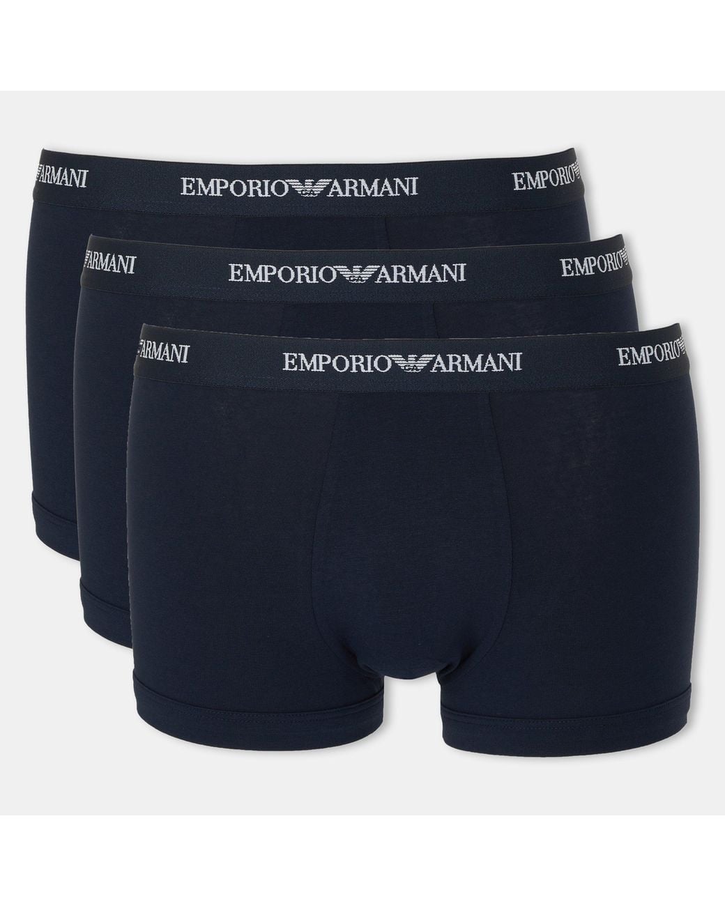 Emporio Armani Blue Core Logo Boxers 3-Pack for men