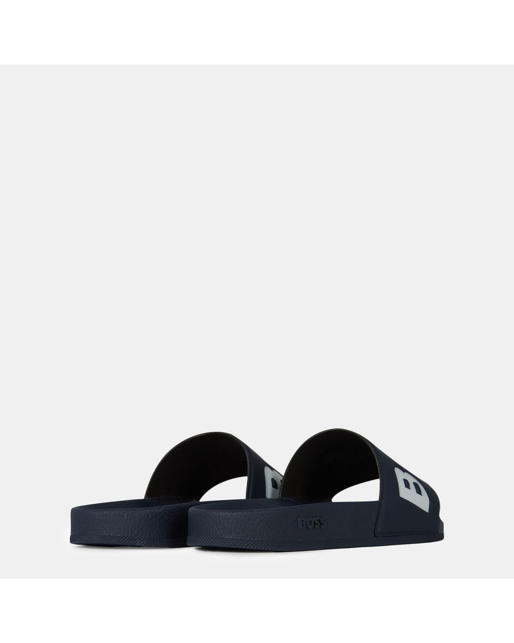 Boss Blue Comfy Slider Sandals With Logo Detail (Aryeh) for men