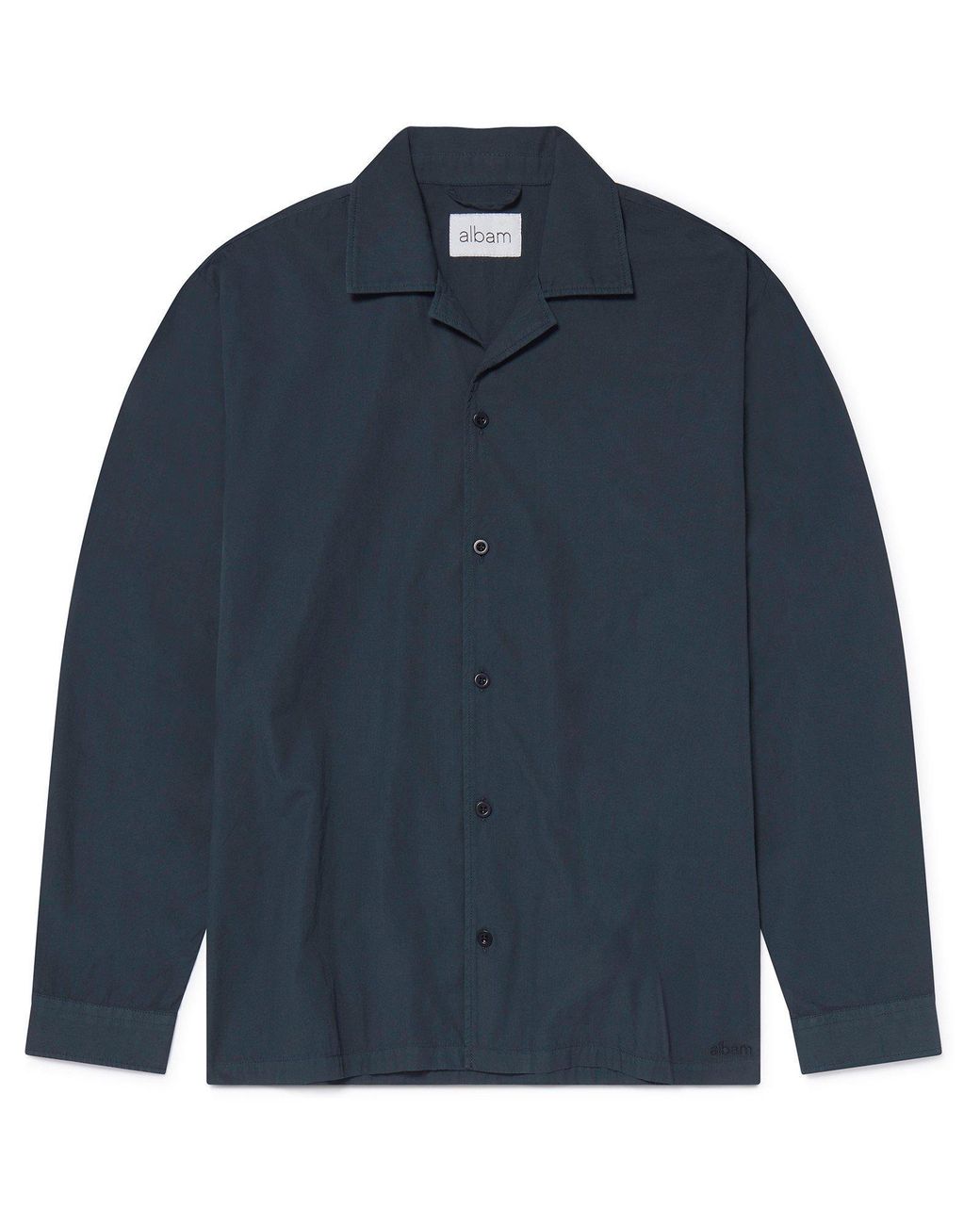 Albam Blue Long Sleeve Plain Shirt for men