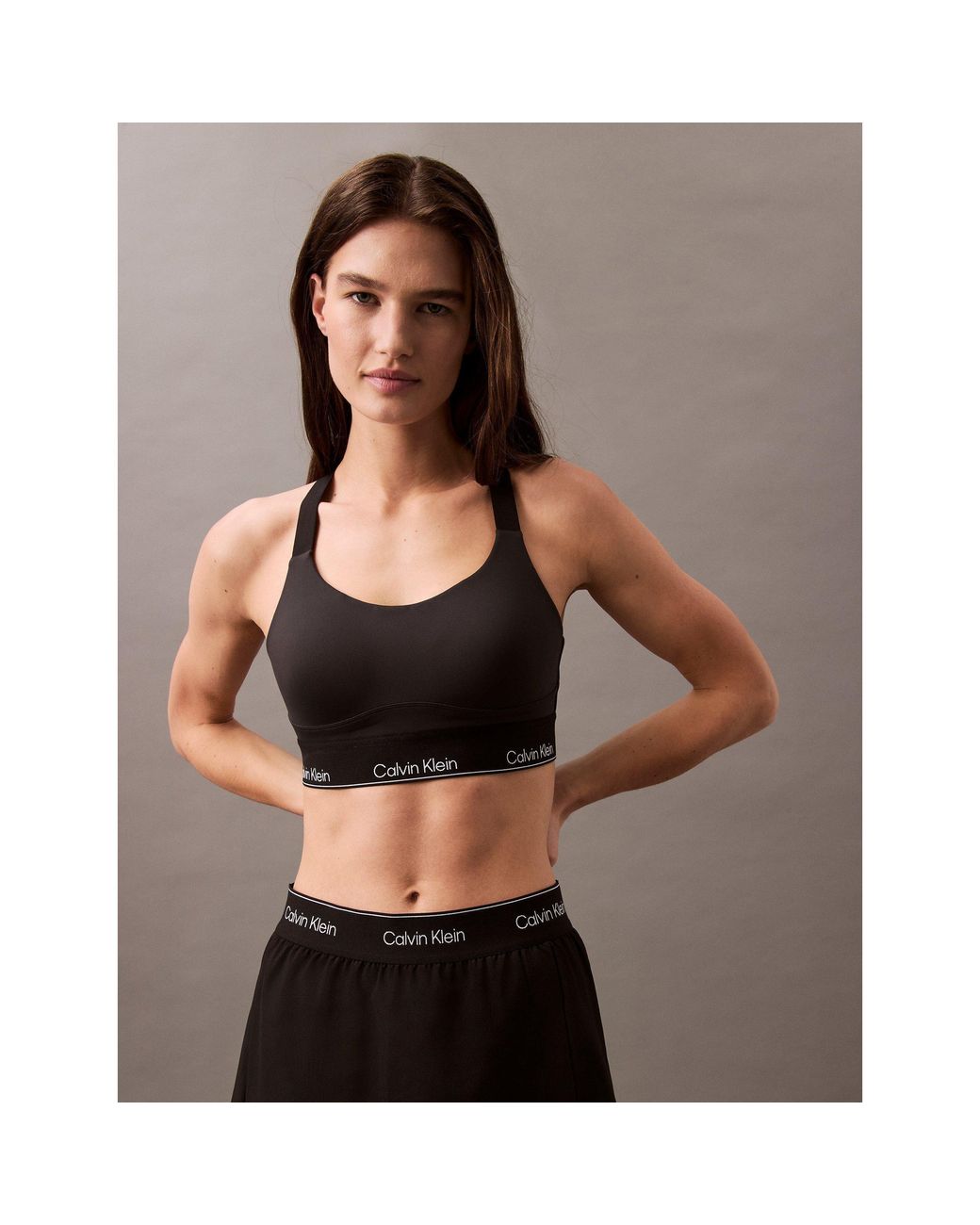 Calvin Klein Blue High Impact Non Wired Moisture Wicking Sports Bras
