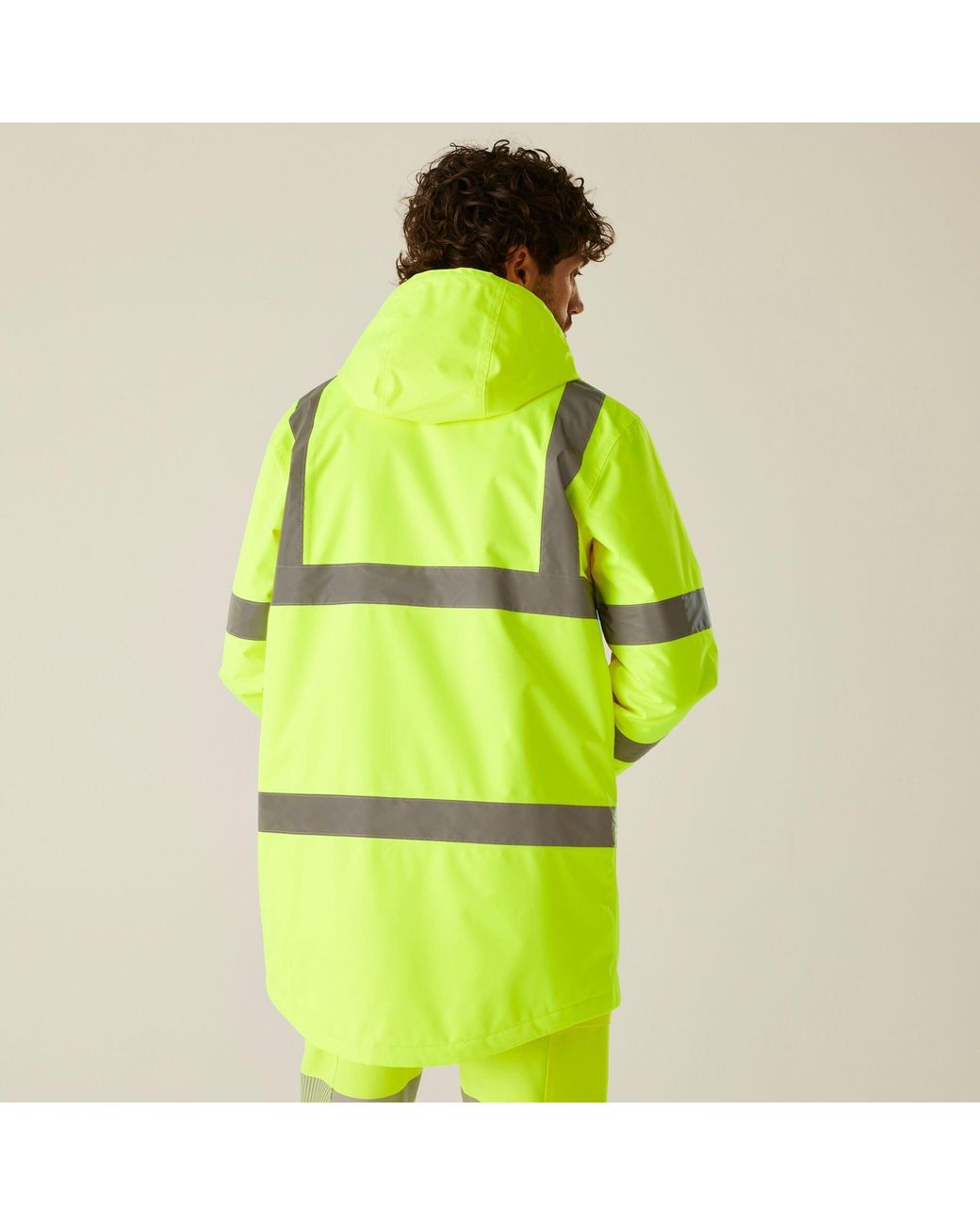 Regatta Green Hi-Vis Pro Dover Parka for men
