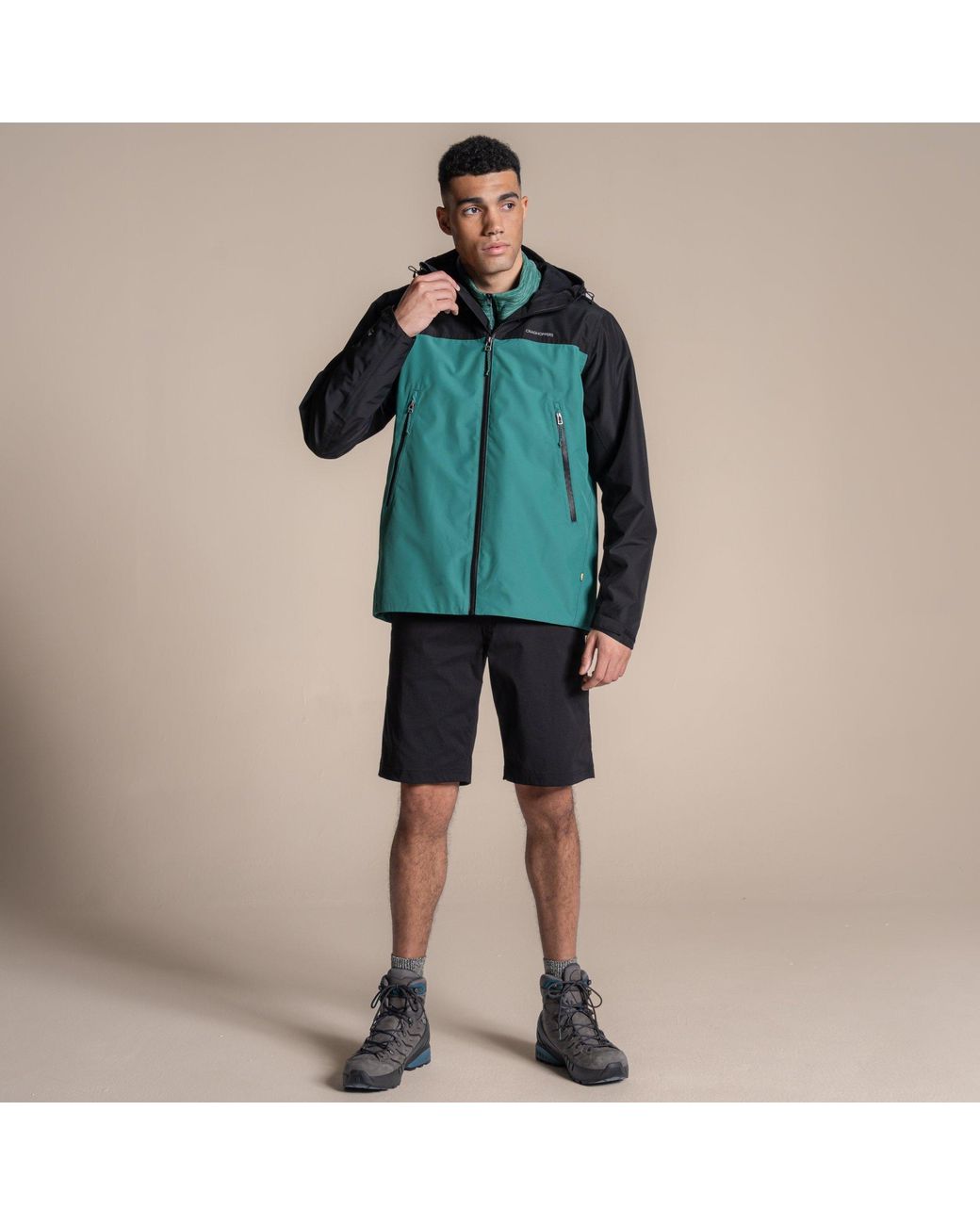 Craghoppers Green Vanth Waterproof Lightweight Jacket for men