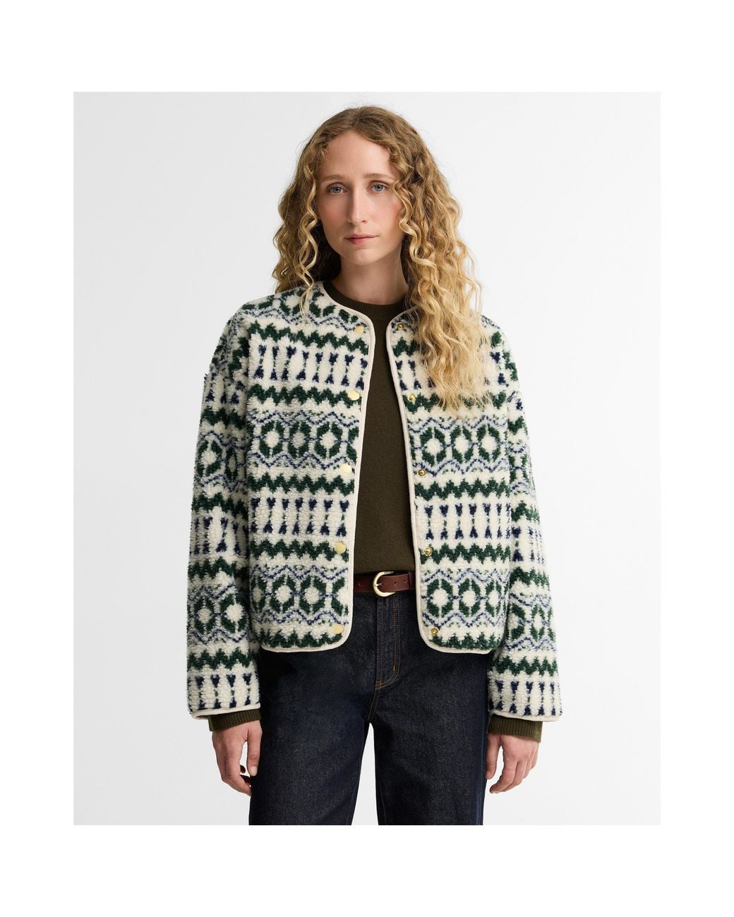 Barbour Green Aspen Sherpa Jacket