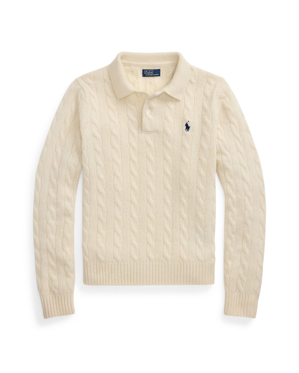 Polo Ralph Lauren Natural Cable Knitted Long Sleeve Crew Neck Jumper