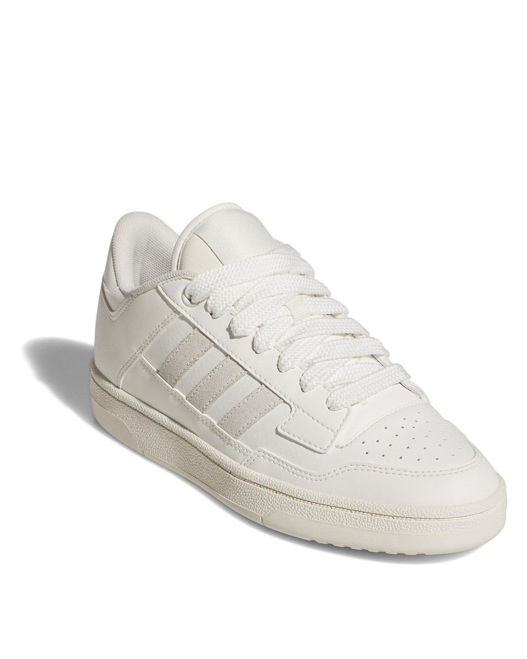 Adidas White Rapid Court Low-Top Trainers