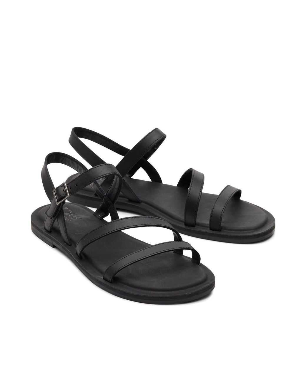 TOMS Black Flat Sandals