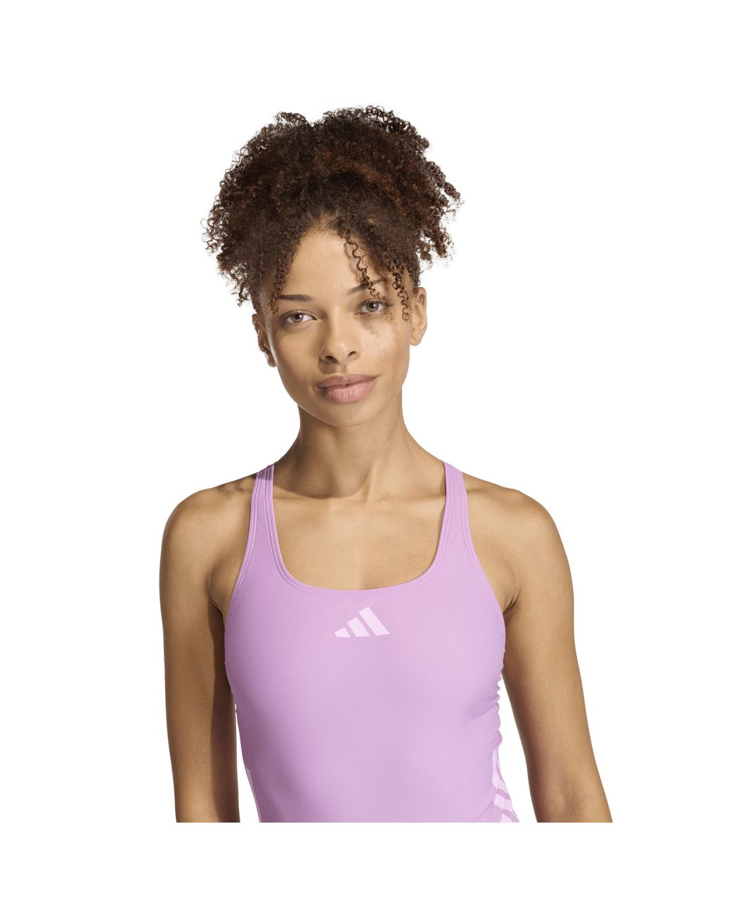 Adidas Purple Sh3.Ro Classic 3-Stripes Swimsuit