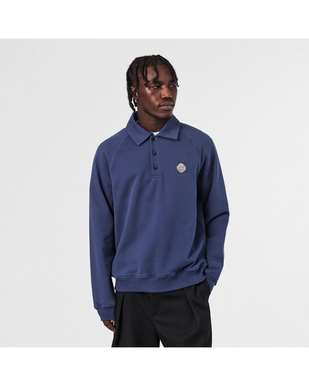 Casablanca Blue Crew Sweatshirt for men
