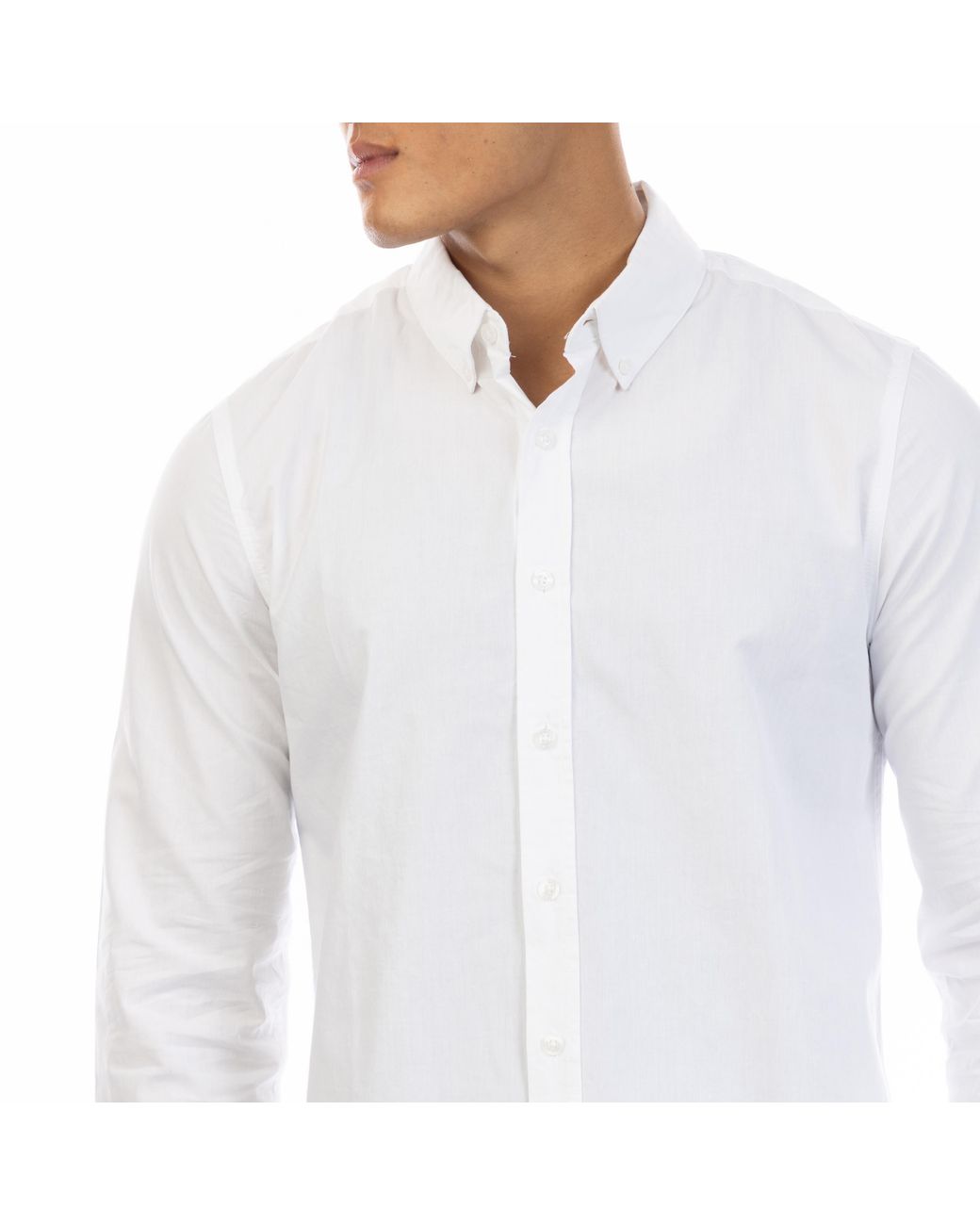 Peter Werth White Long Sleeve Plain Shirt for men