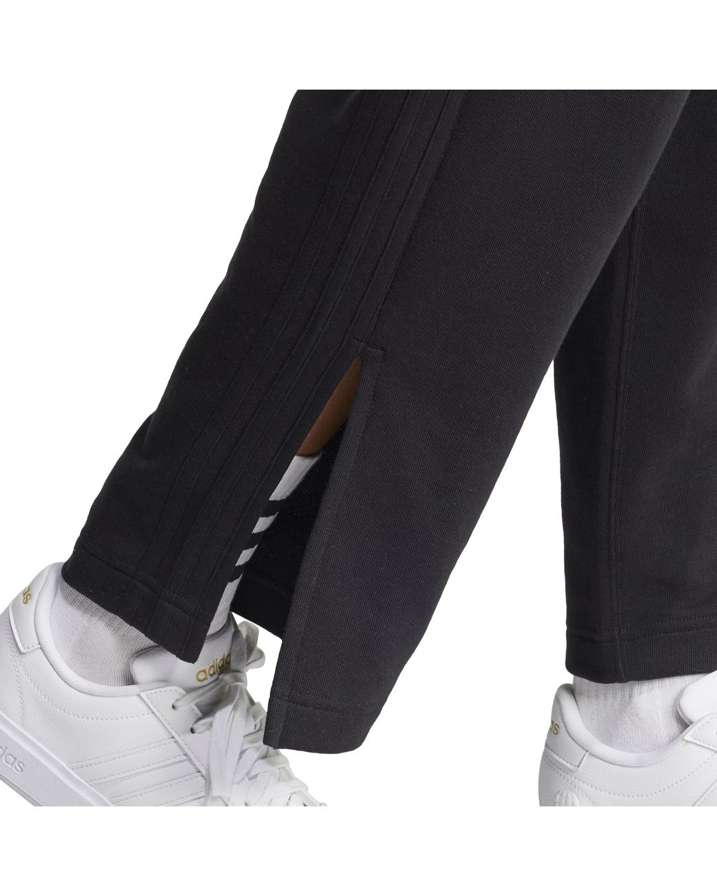 Adidas Black Open Ankle Jersey Joggers
