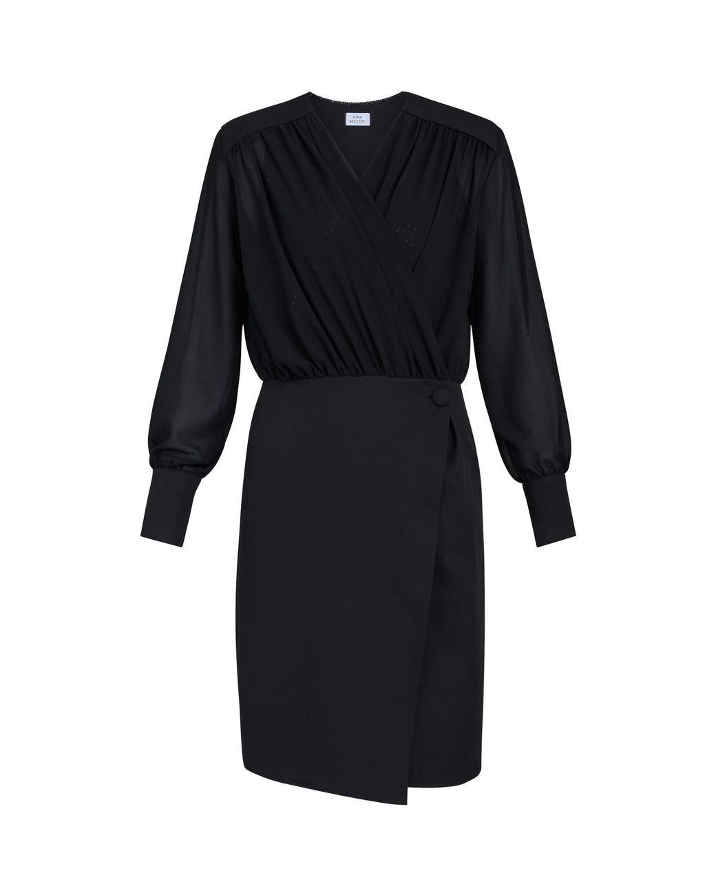 Gina Bacconi Black Rae Sequin Jersey Dress