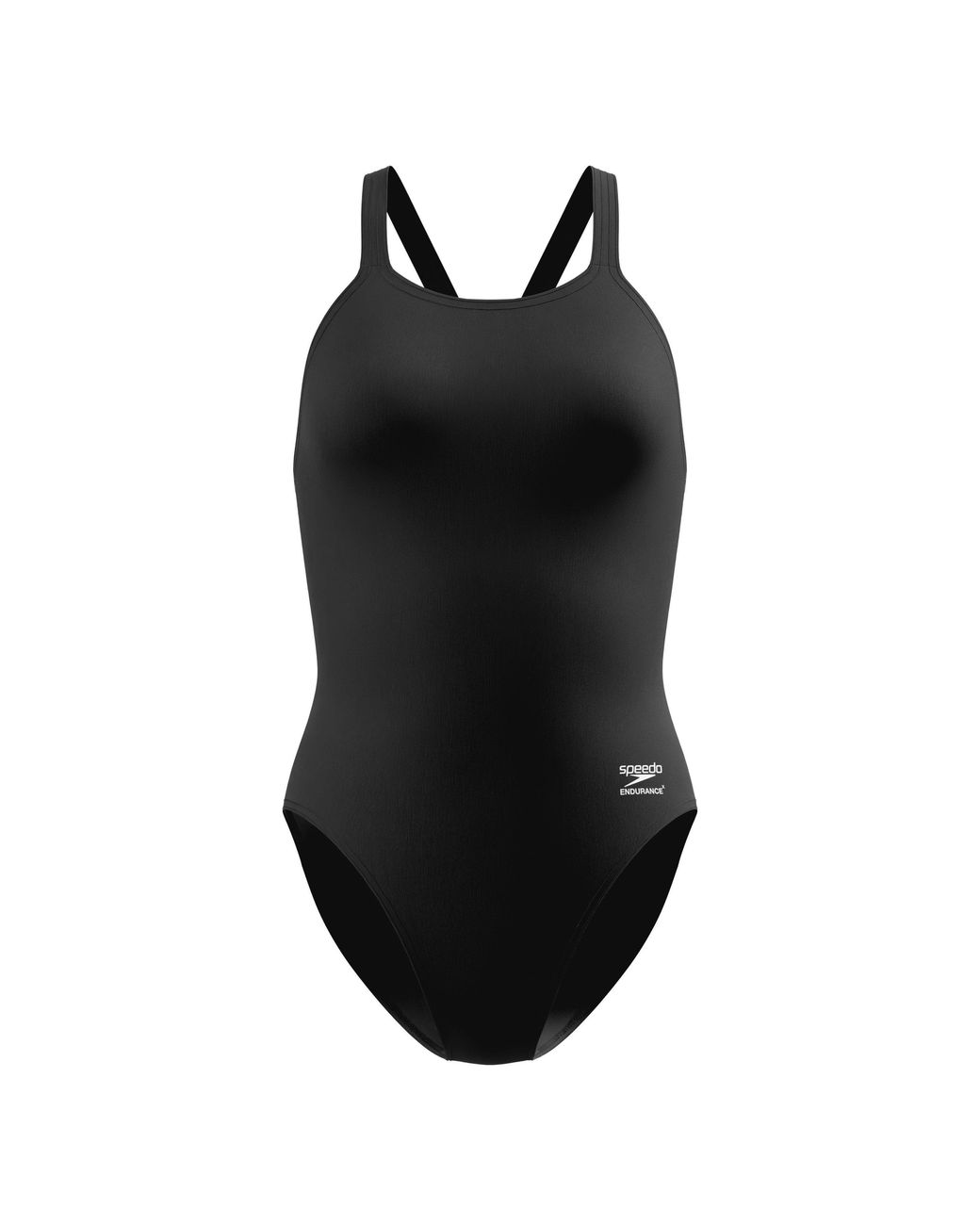 Speedo Black Solid Endurasoft Leaderback High-Leg One-Piece Swimsuit