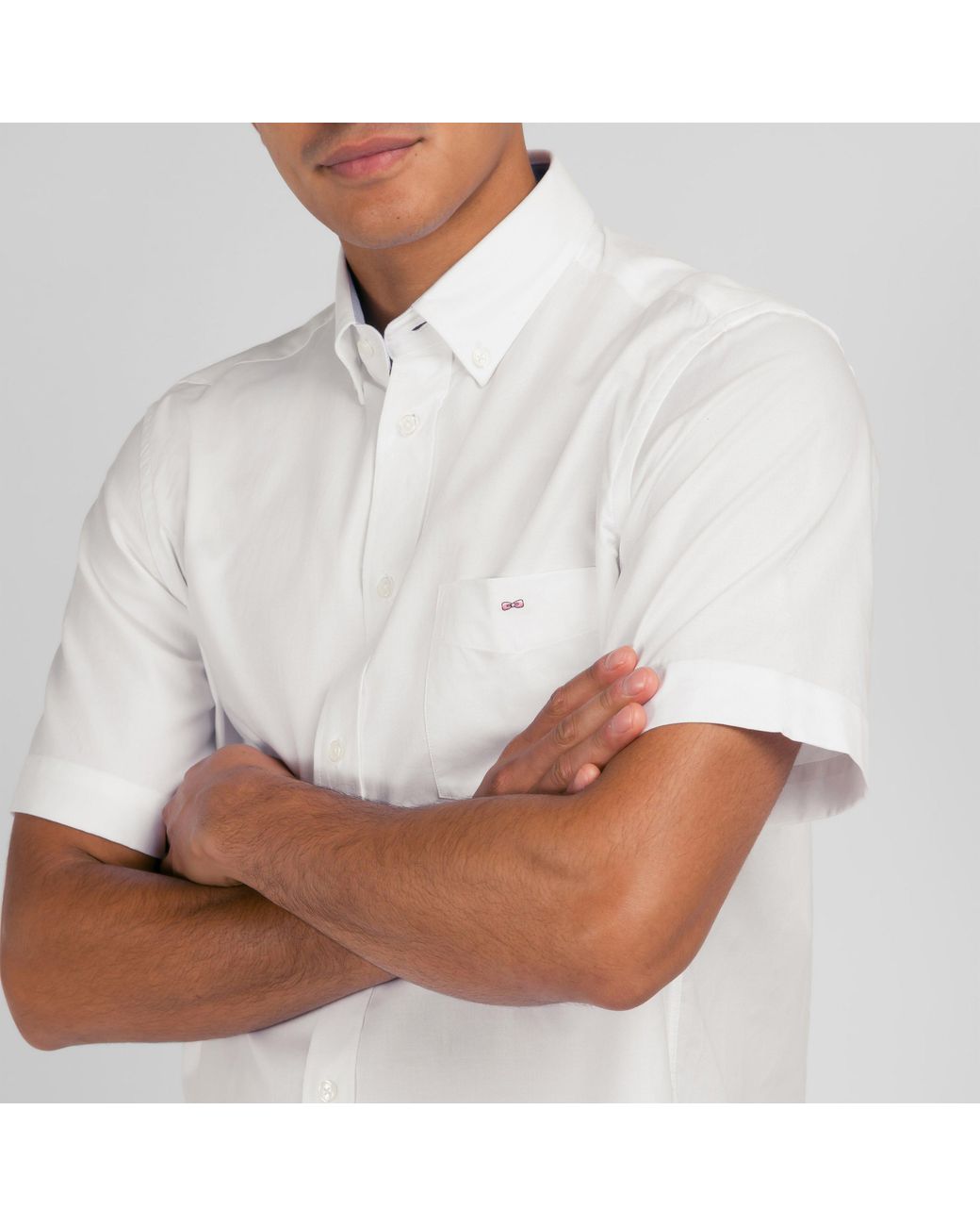 Eden Park White Short Sleeved Cotton Shirt for men