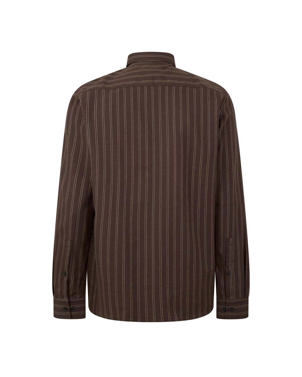 HUGO Brown Emero Striped Long Sleeve Cotton Shirt for men