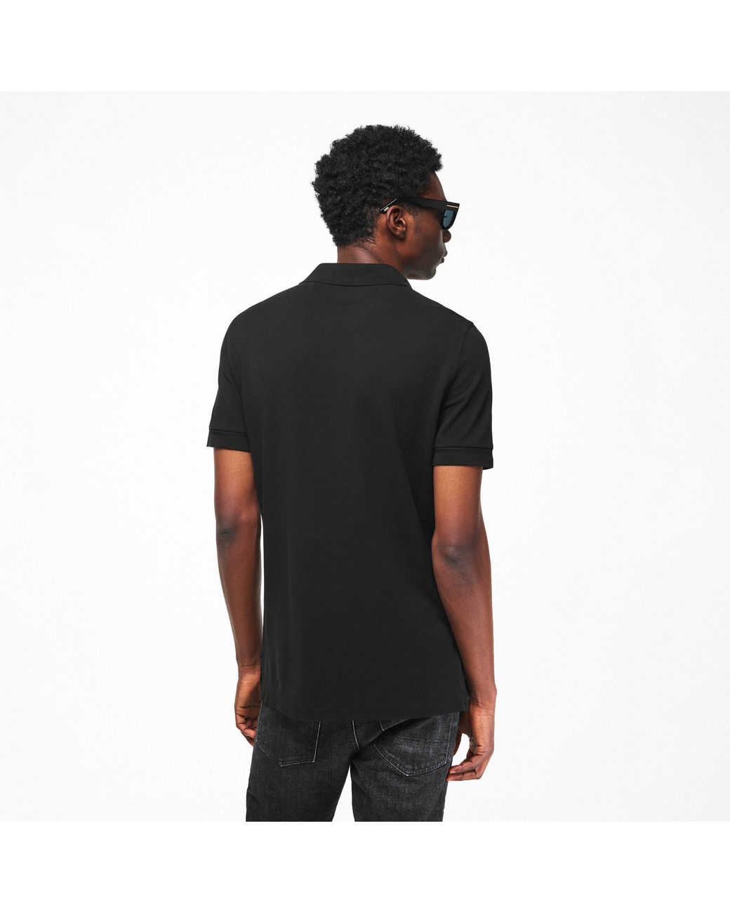 Tom Ford Black Tf Lyocell Short Sleeve Polo Shirt for men