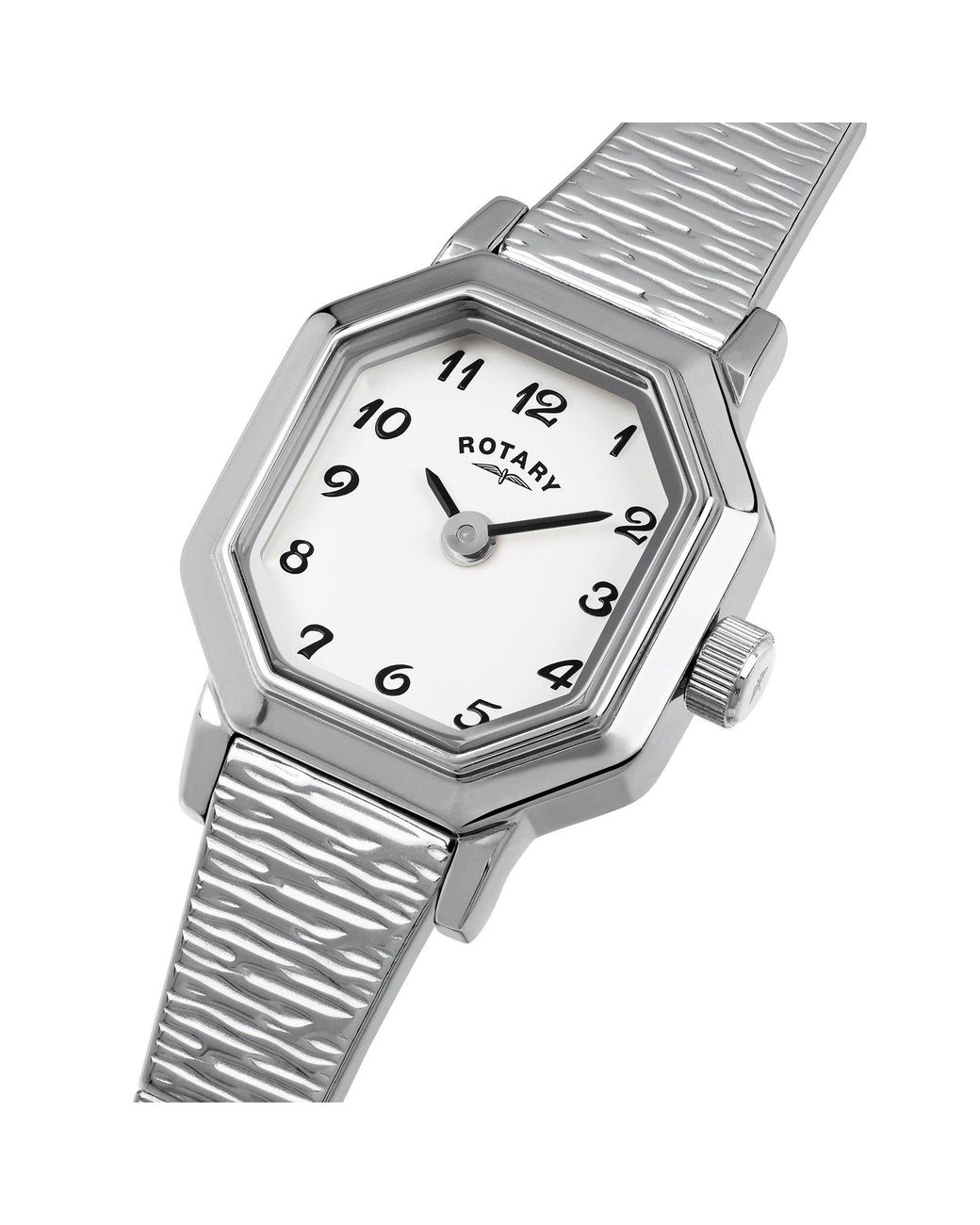 Rotary Metallic Ladies Heritage Octagonal Ss Expander Watch