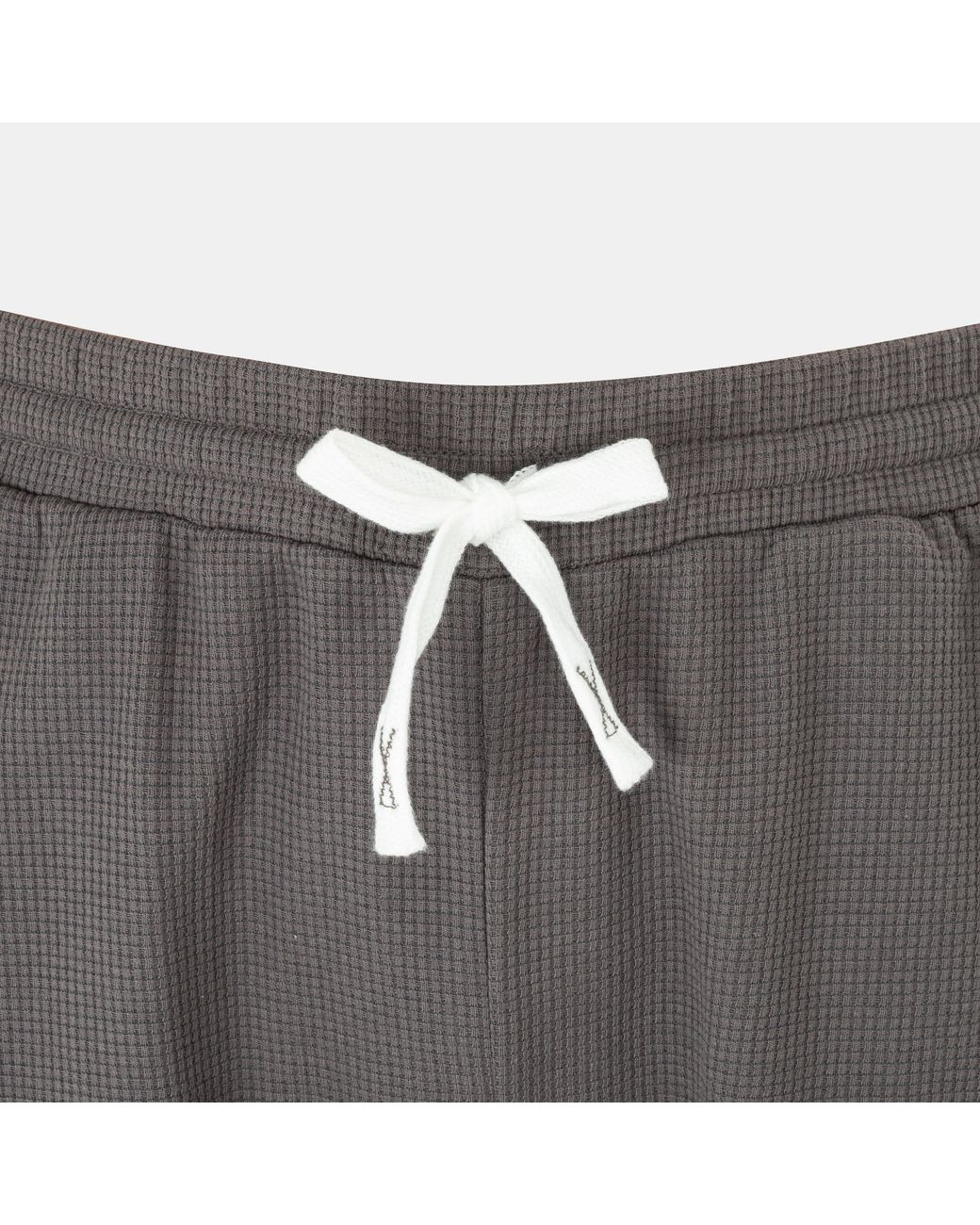 Fabric Gray Waffle Shorts for men