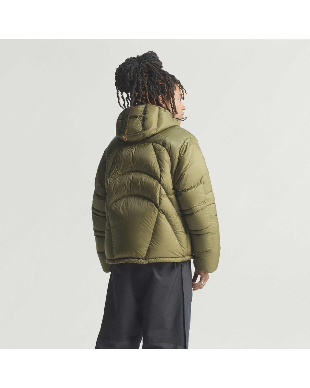 Adidas Green Eqt Full-Zip Hooded Short Puffer Jacket for men