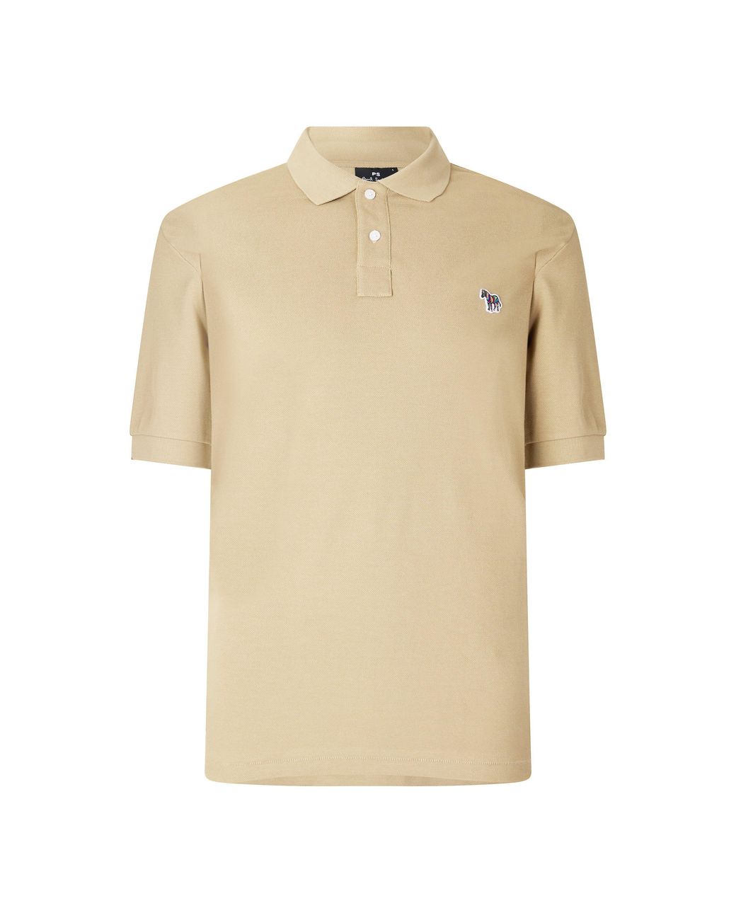 Paul Smith Natural Regular Fit Zebra Polo Shirt for men