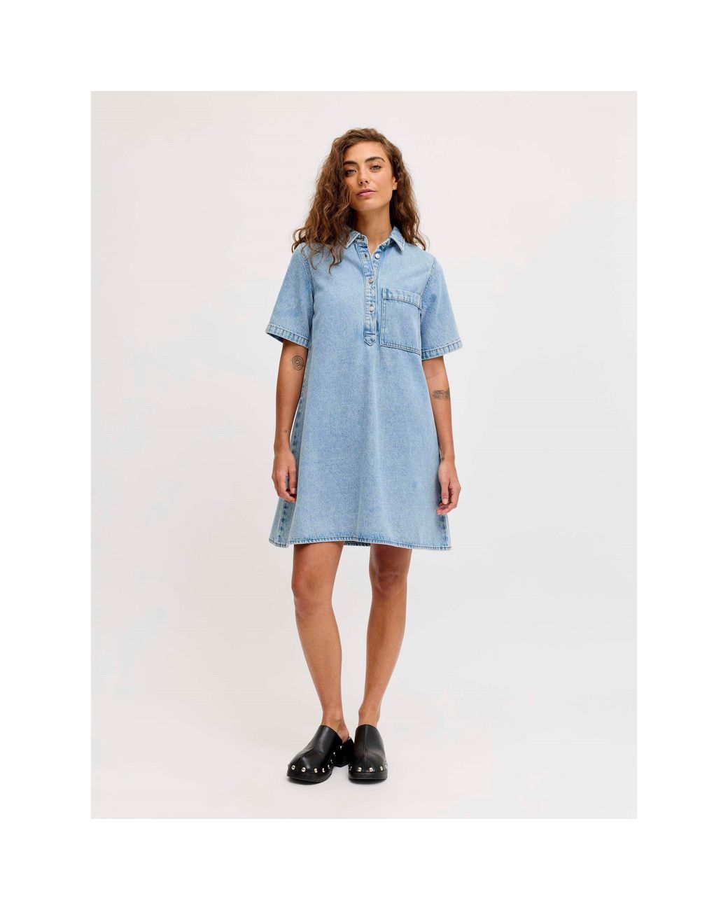 JJXX Blue Denim Shirt Dress
