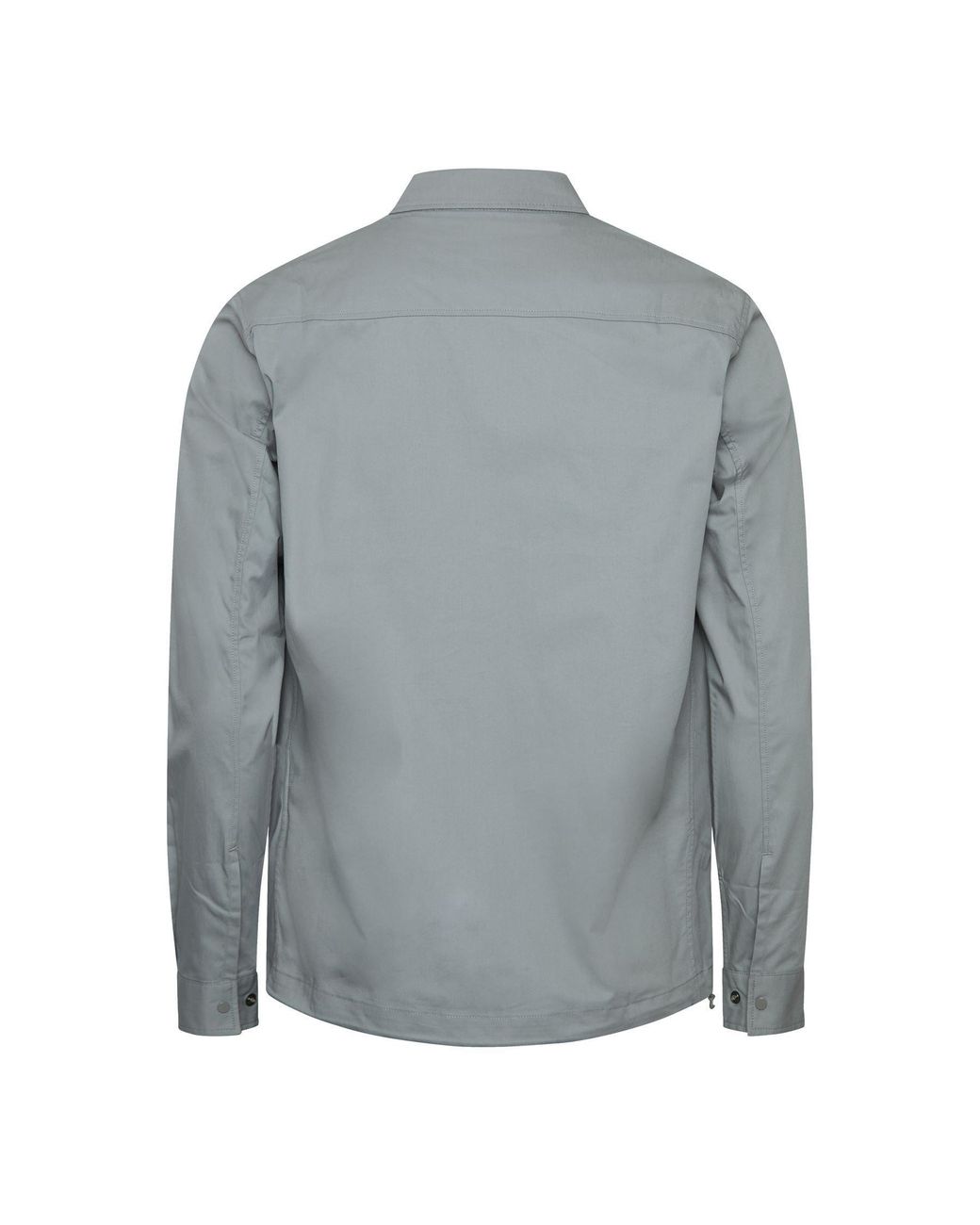 C P Company Gray Metropolis Series Gabardine Zip Overshirt for men