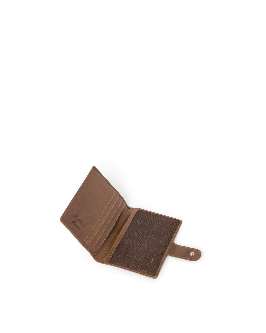 Osprey Brown Passport Holder Leather Embossed Billfold Wallet for men