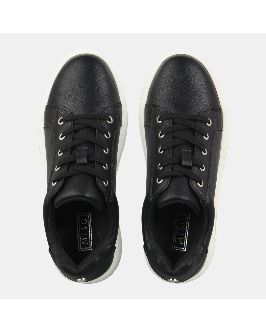 Miso Black Chunk Wedge Trainers