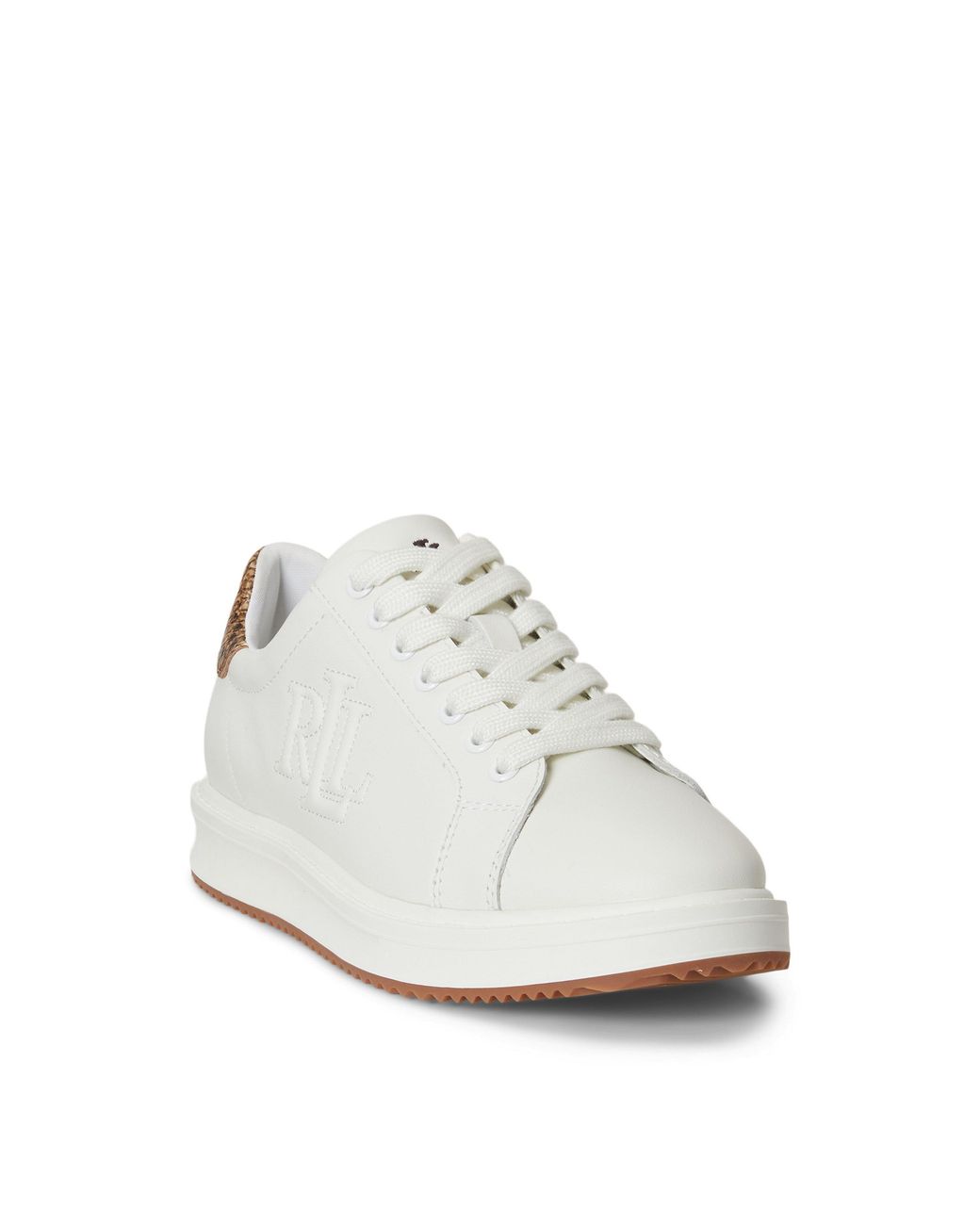 Ralph Lauren White Classic Low-Top Sneakers