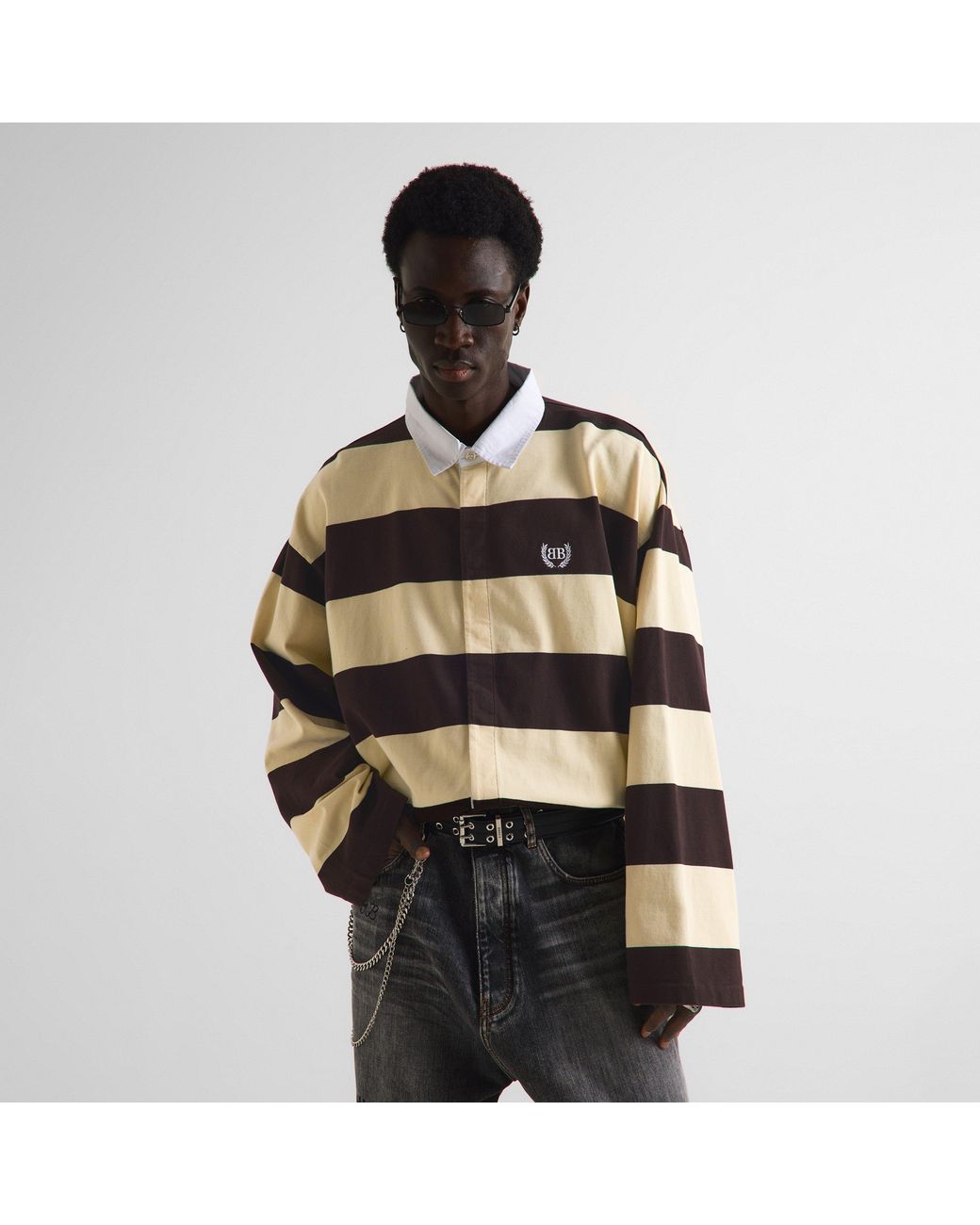 Balenciaga Multicolor Rugby Polo Shirt for men