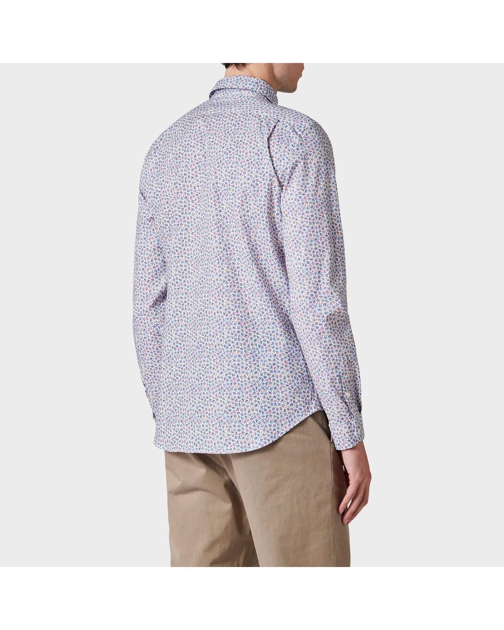 Paul Smith Purple Floral Long Sleeve Shirt for men