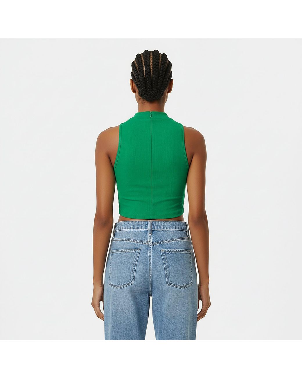 Jack Wills Green Ponte High Neck Top