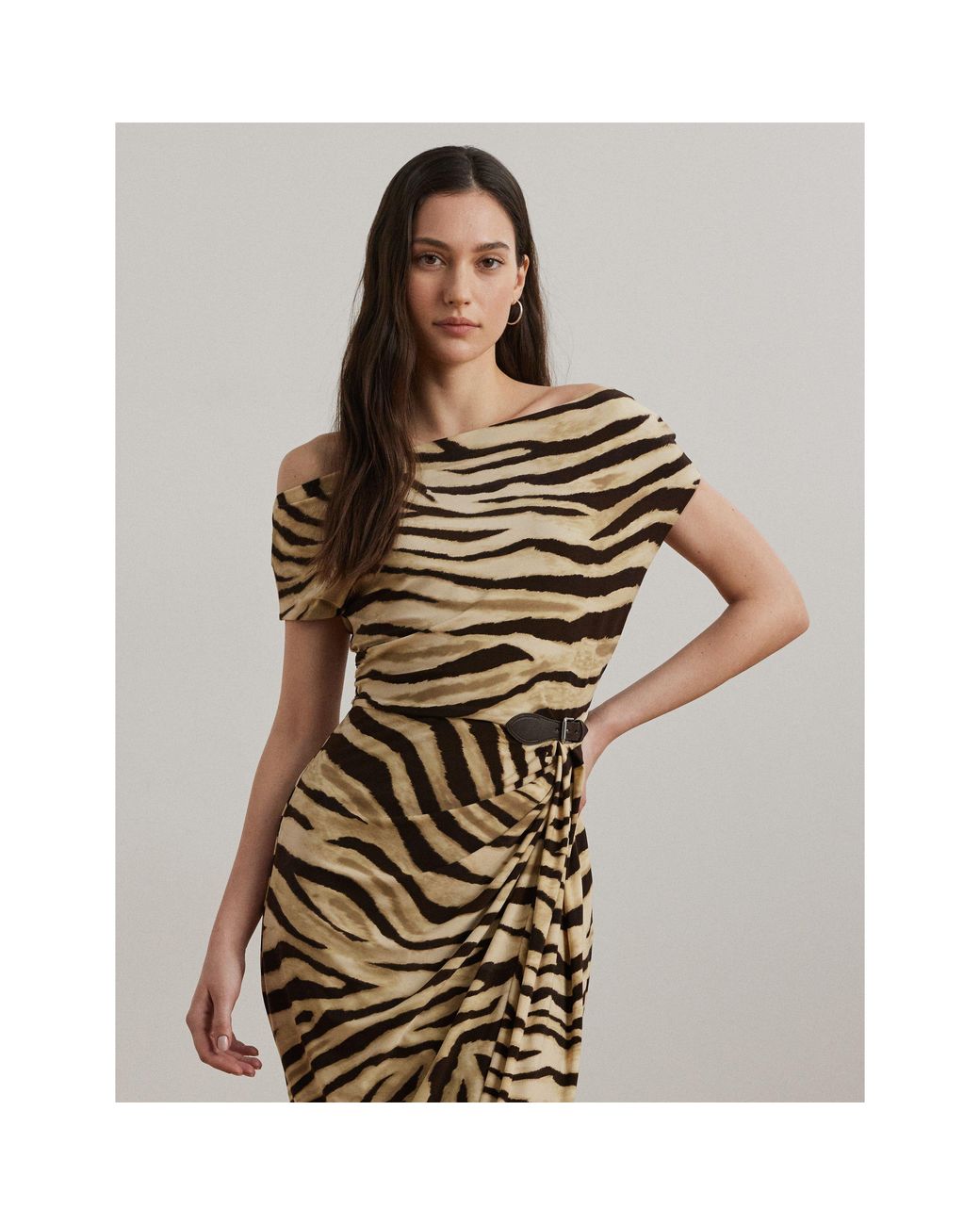 Ralph Lauren Metallic Hullen A Line Dress