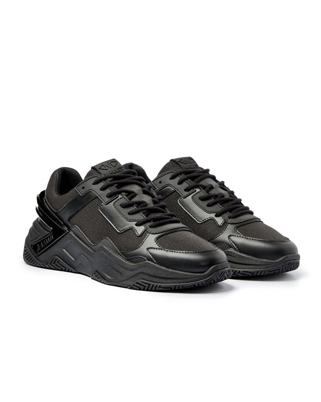 Mallet Black Union Chunky Trainers for men