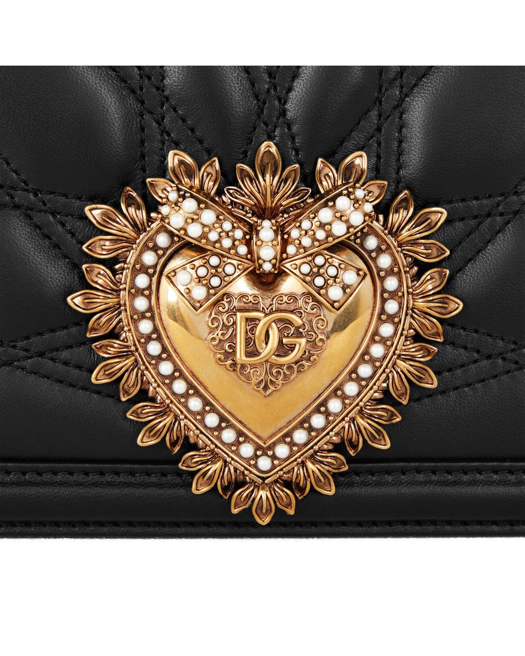 Dolce & Gabbana Black Medium Devotion Bag