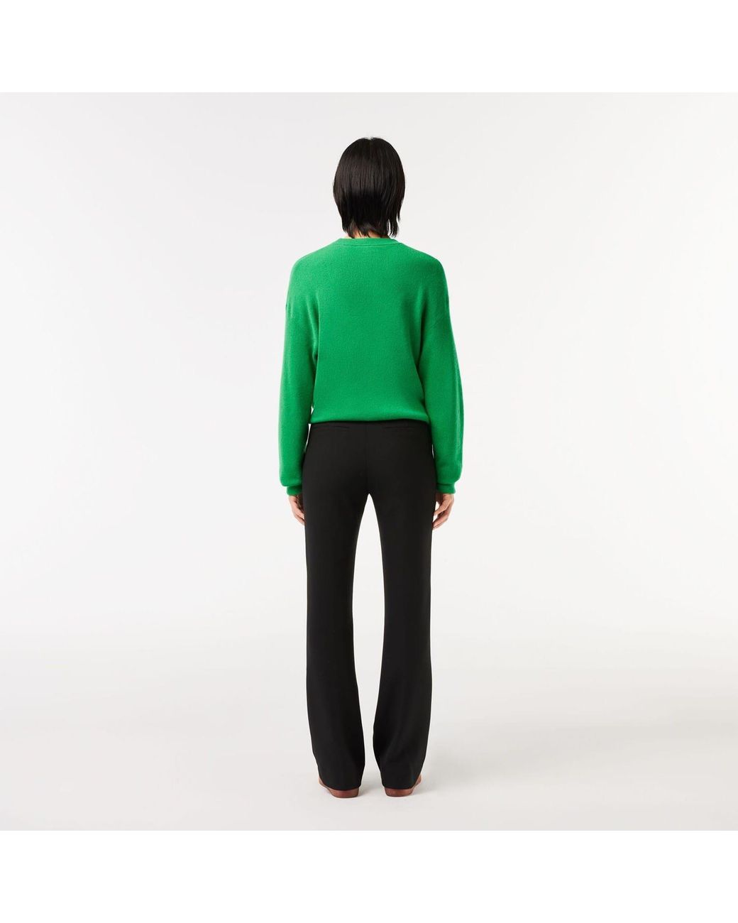 Lacoste Black High Waist Flare Dress Pants