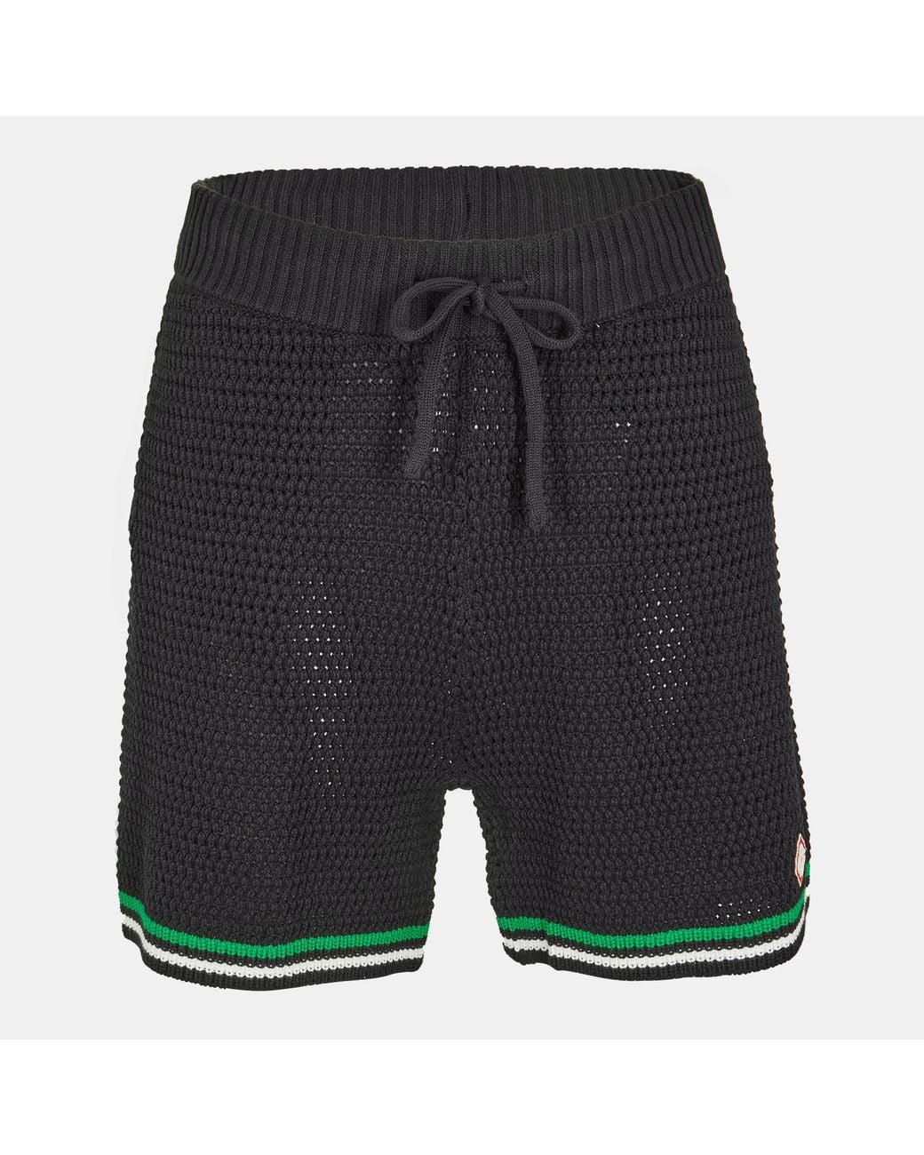 Casablanca Black Woven Tailored Fit Tracksuit Shorts for men