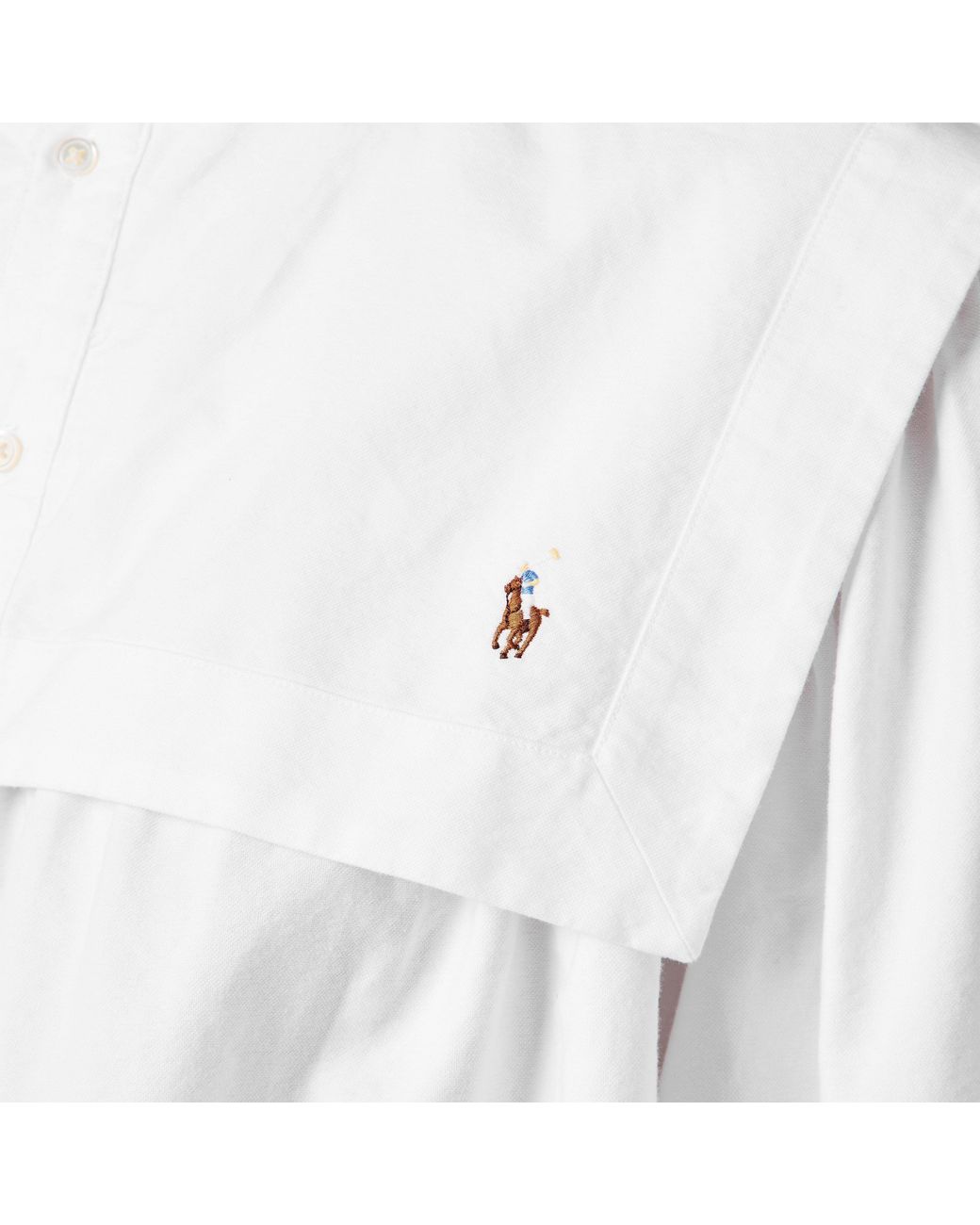 Polo Ralph Lauren White Cotton Long Sleeve Plain Shirt