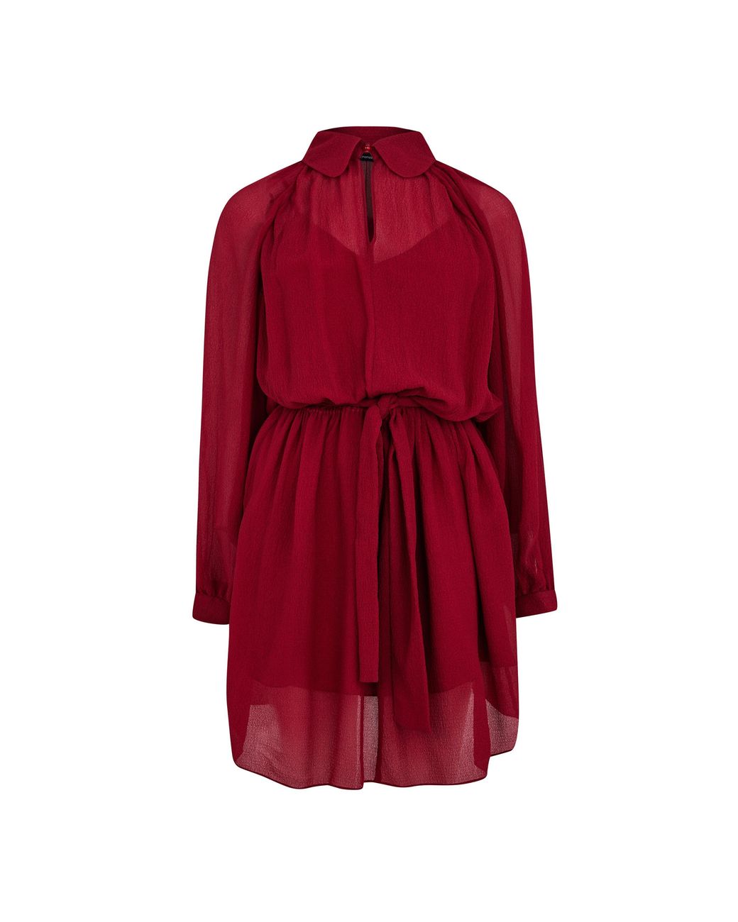 Emporio Armani Red Drape Mini Tea Dress