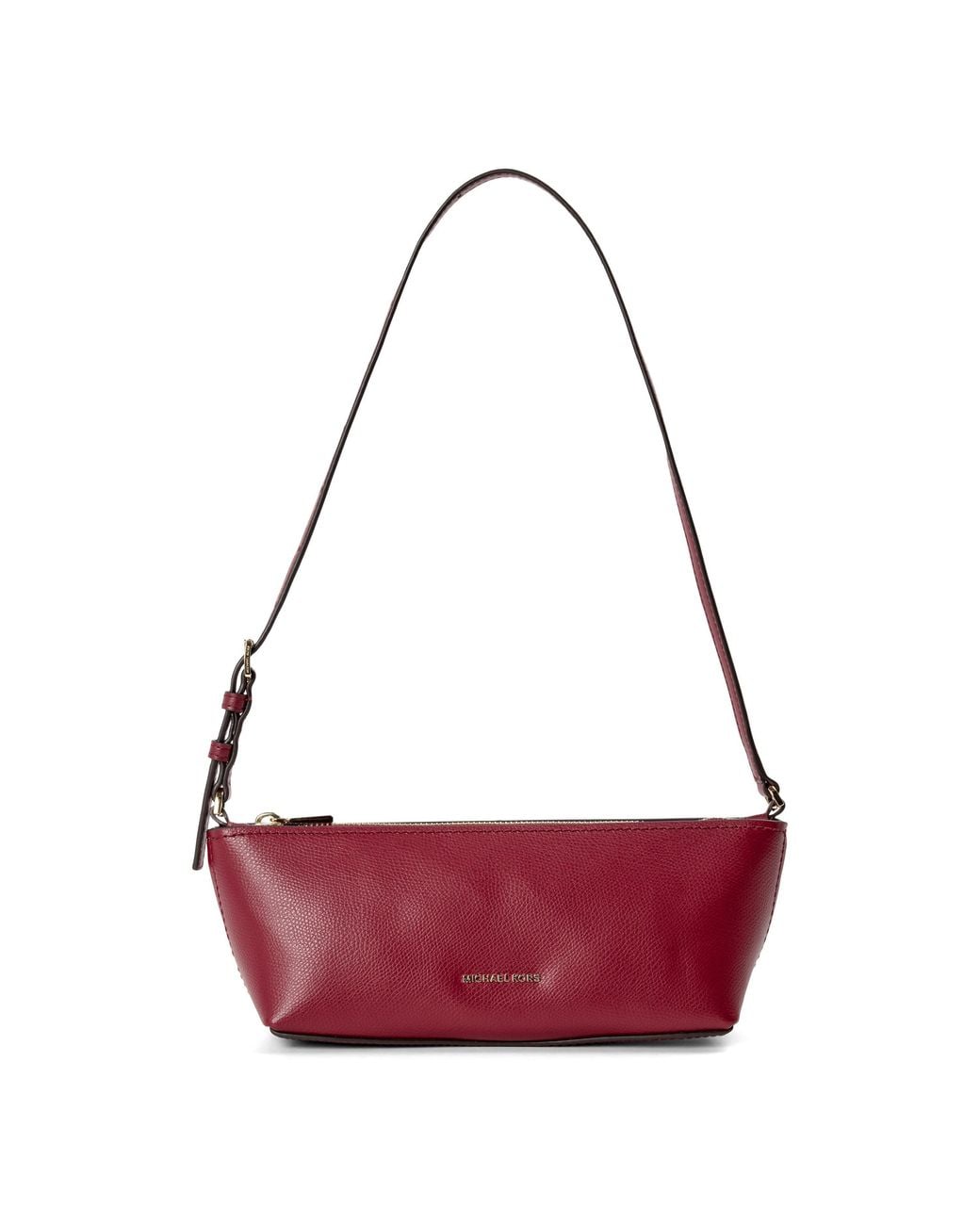 MICHAEL Michael Kors Red Laila Small East-West Coated Canvas Shoulder Bag